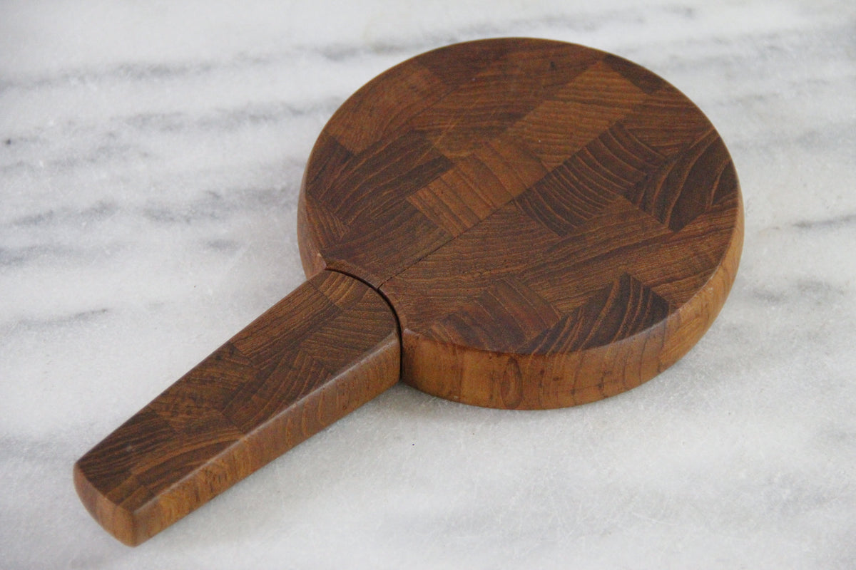 Vintage Dansk Cheese Board With Knife | Small Cutting Board