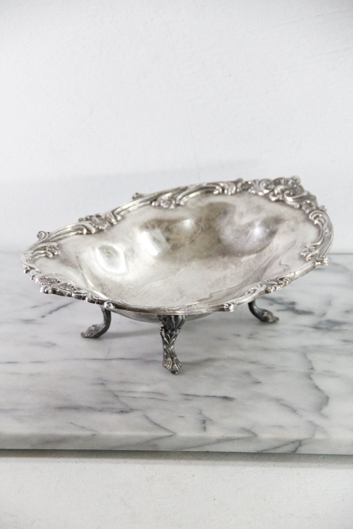 Vintage F.B. Rogers Silverplate Footed Centerpiece Bowl | Large