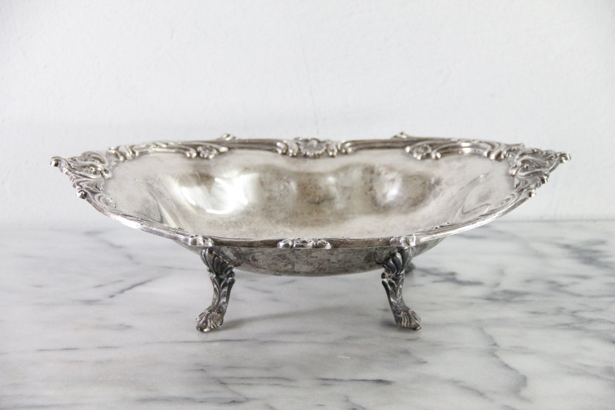 Vintage F.B. Rogers Silverplate Footed Centerpiece Bowl | Large
