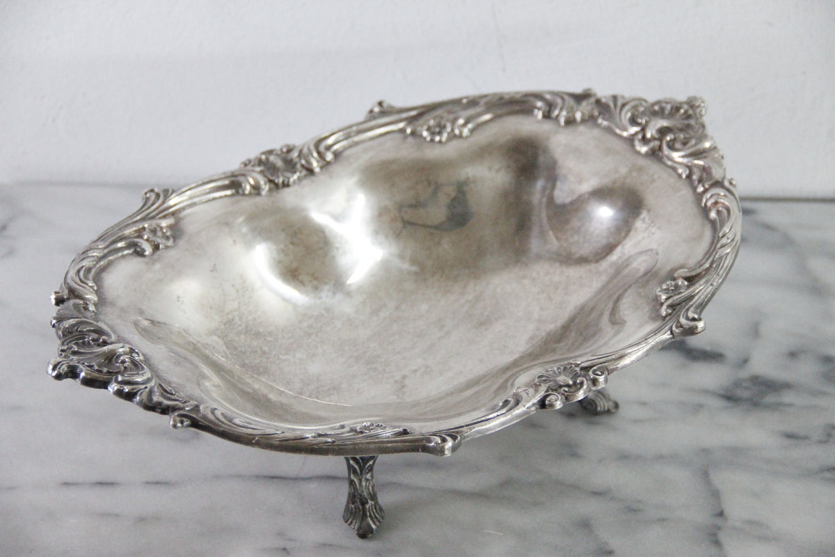 Vintage F.B. Rogers Silverplate Footed Centerpiece Bowl | Large