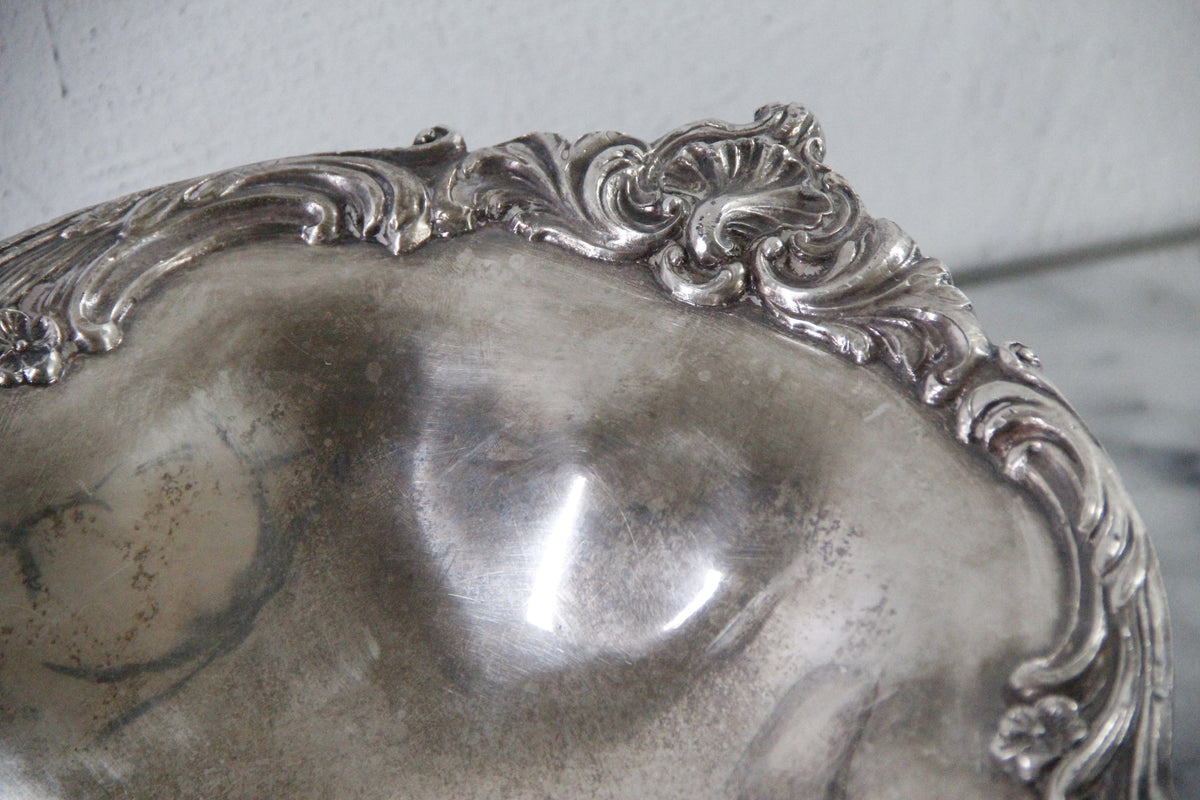 Vintage F.B. Rogers Silverplate Footed Centerpiece Bowl | Large