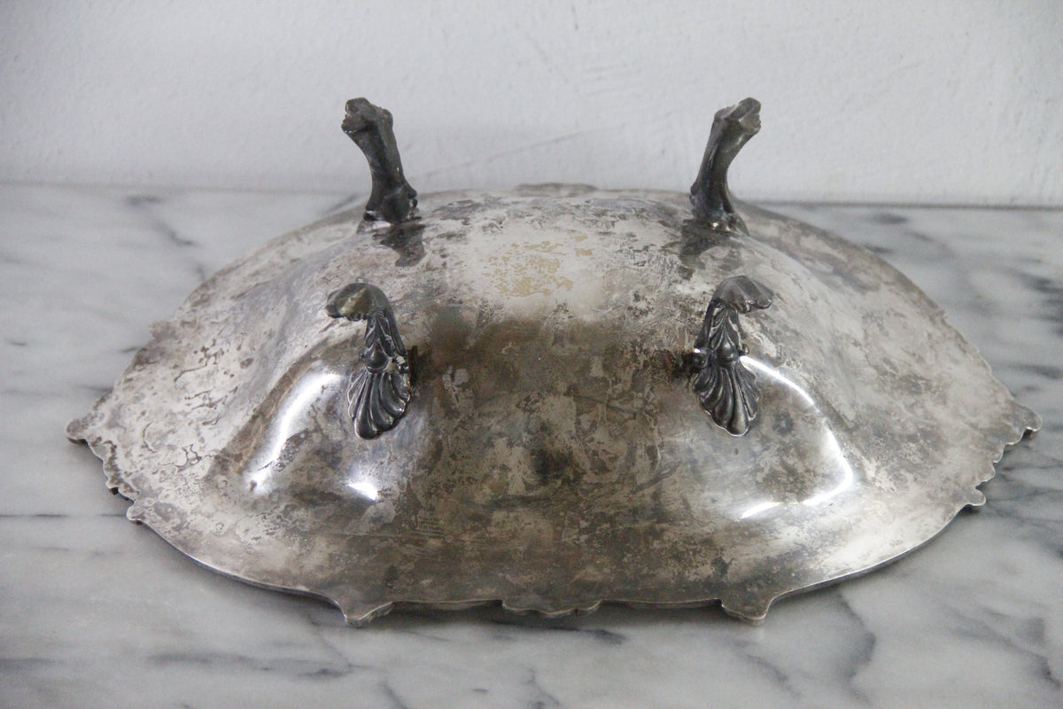 Vintage F.B. Rogers Silverplate Footed Centerpiece Bowl | Large