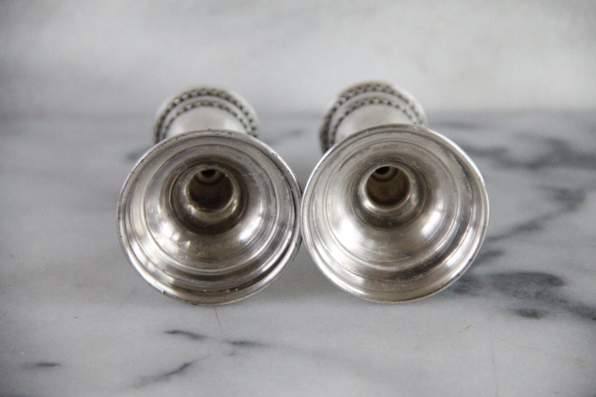 Zadok Arts Sterling Silver Candlesticks Leora Filigree Pair