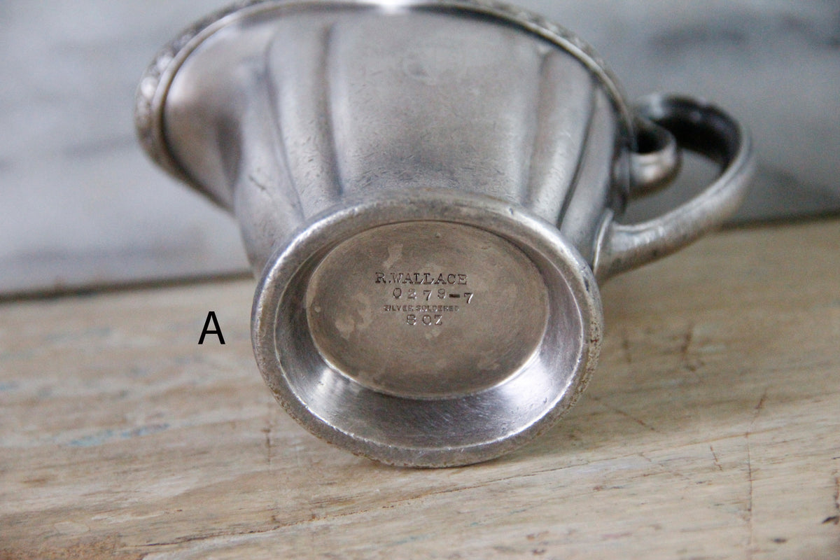 Vintage Hotel Silver R. Wallace Silver Soldered Serveware