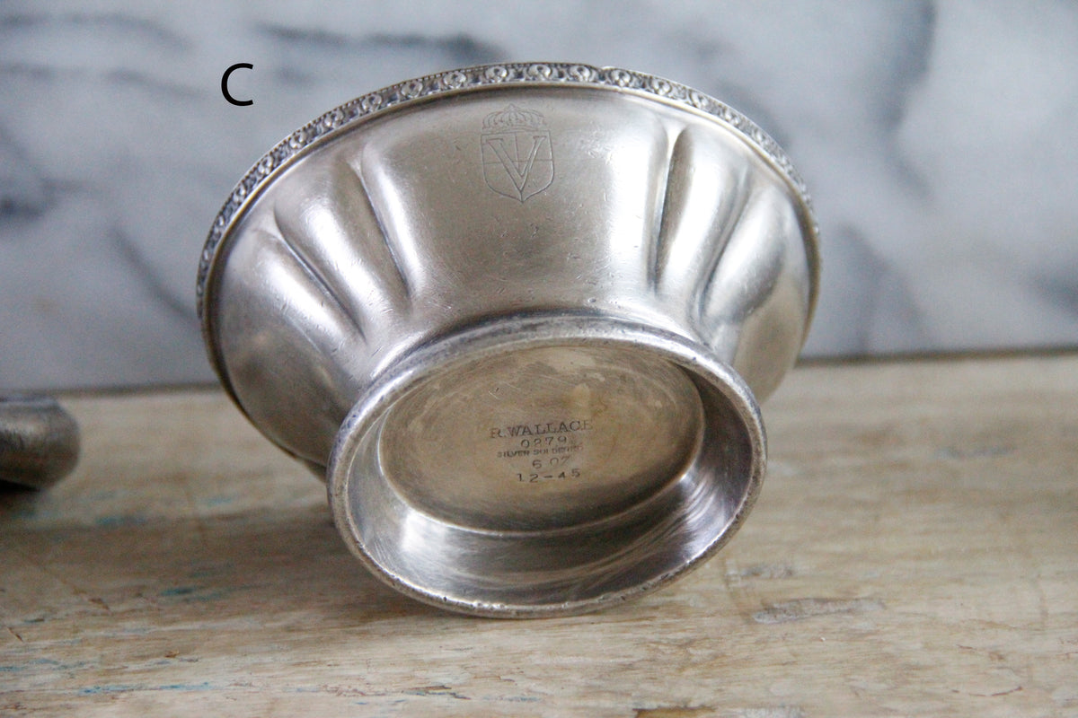 Vintage Hotel Silver R. Wallace Silver Soldered Serveware