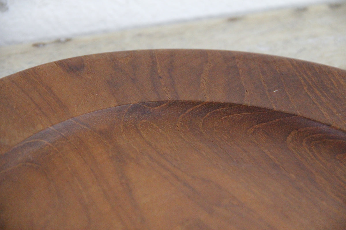 Vintage Teak Charger Plates Pair Midcentury Gailstyn-Sutton