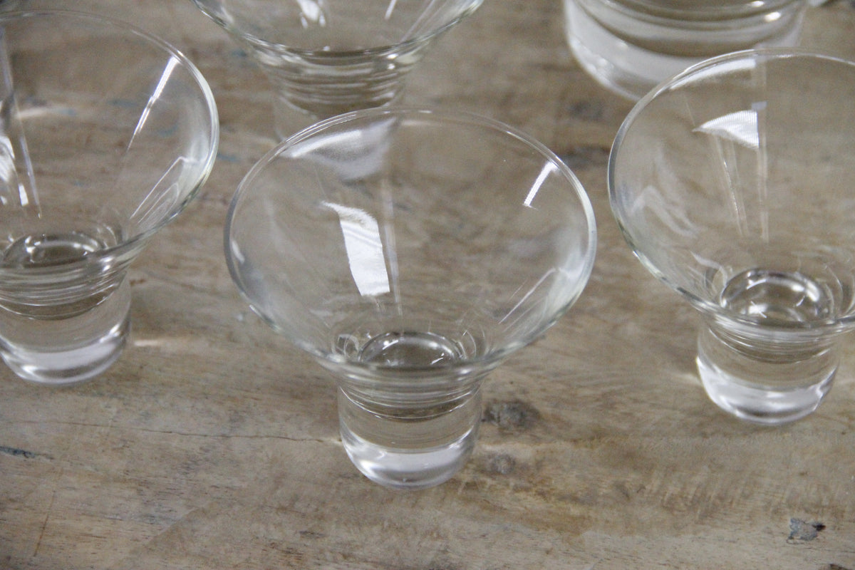 Vintage Cocktail Pitcher and Glasses Midcentury Set of 7