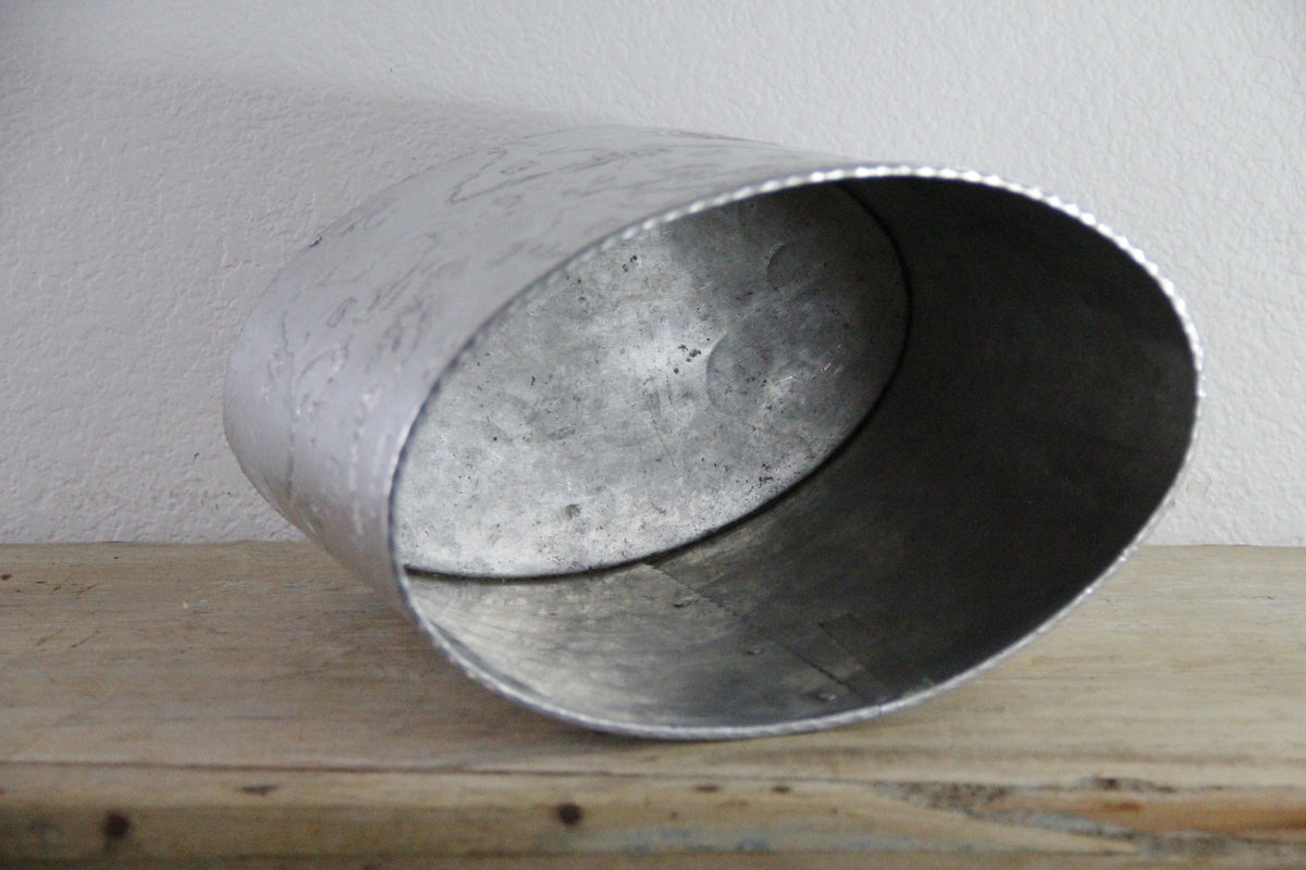 Arthur Armour World Map Wastebasket Hammered Aluminum 1930s