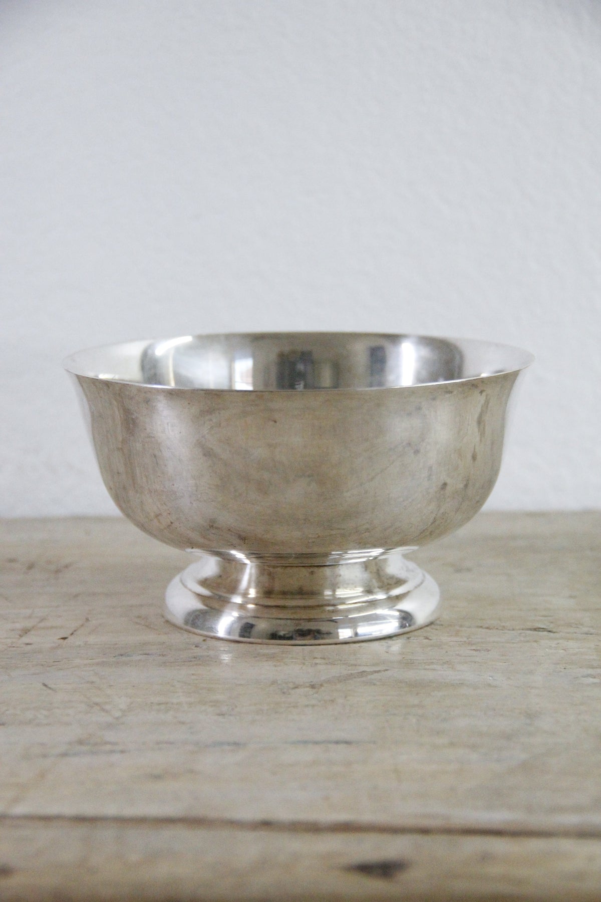 Vintage Sheridan Silverplate Pedestal Bowl Footed Serving Bowl