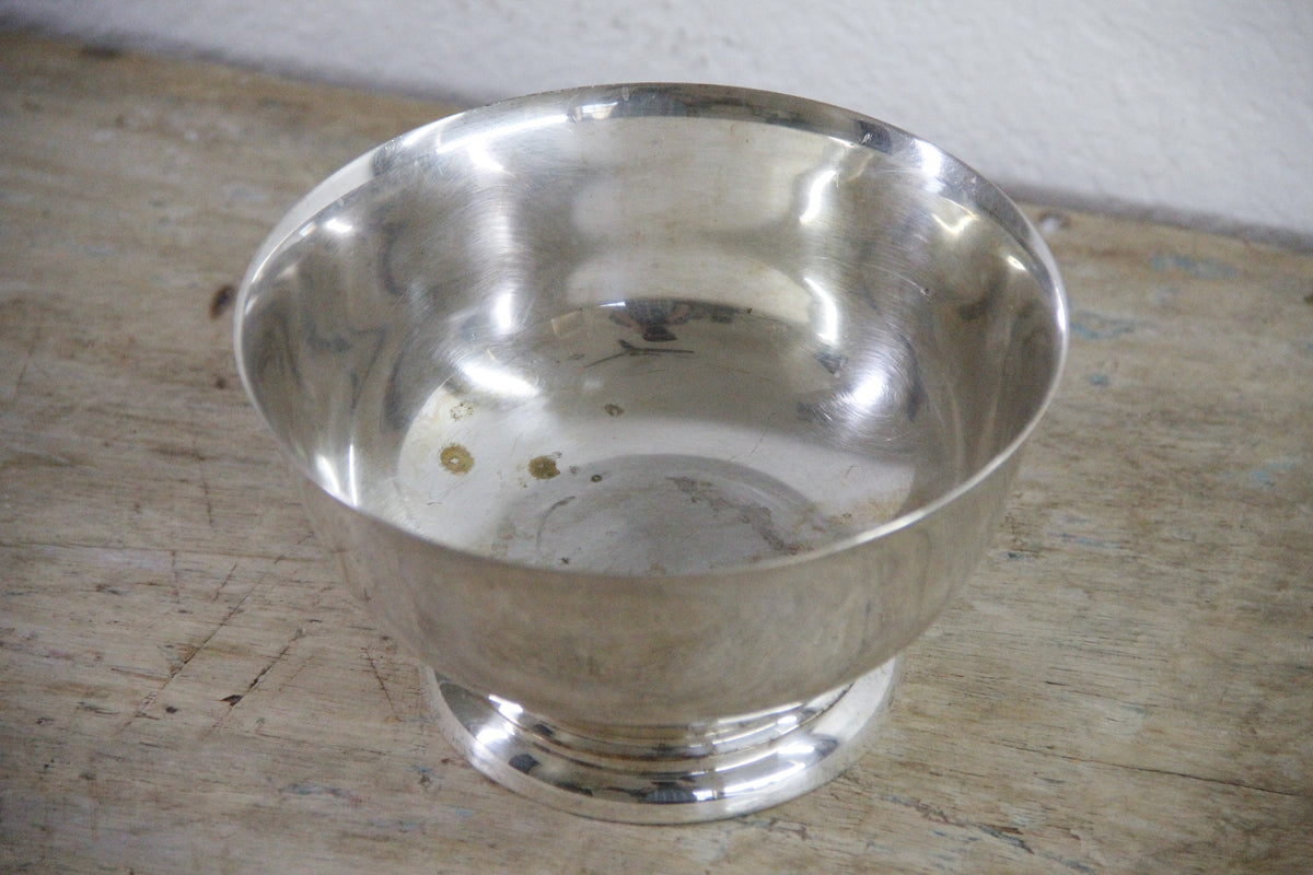 Vintage Sheridan Silverplate Pedestal Bowl Footed Serving Bowl