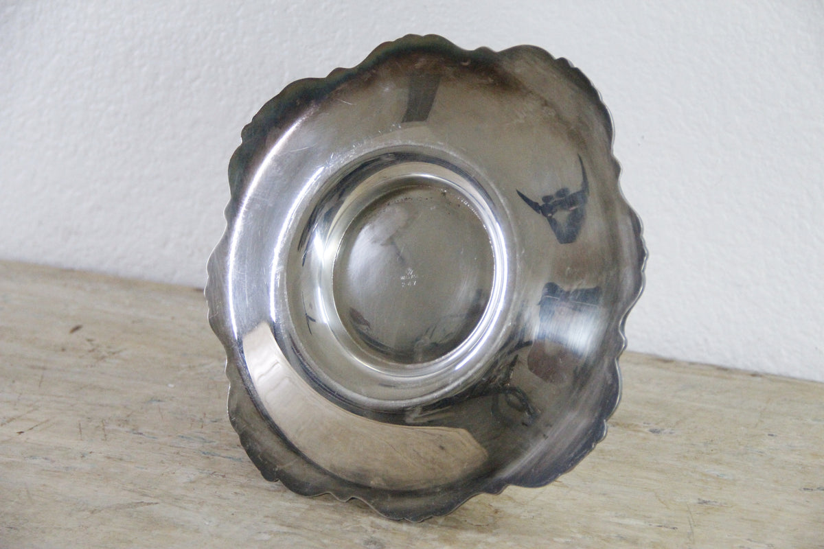 Vintage Wallace Silverplate Sauce Bowl Baroque 247 with Underplate