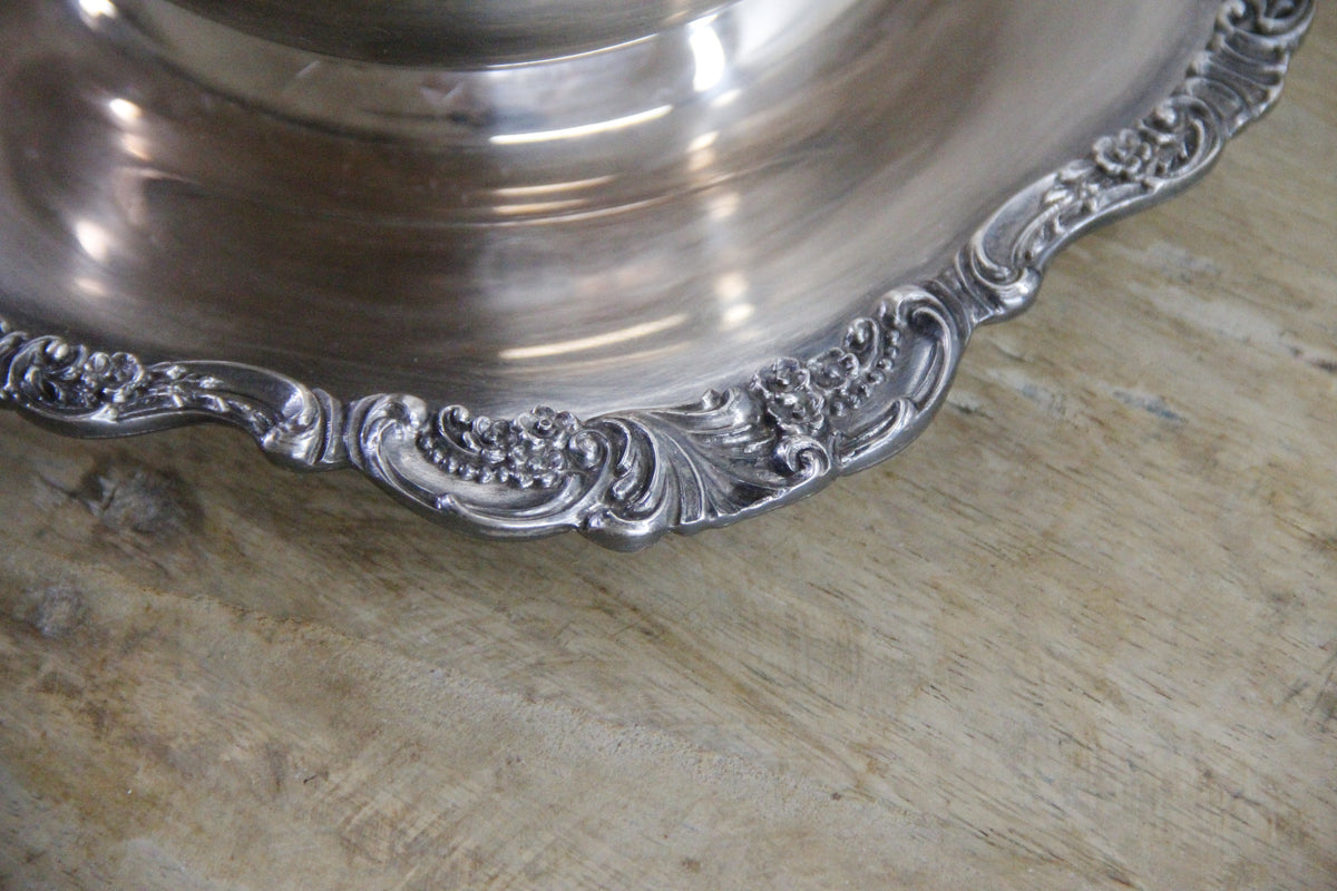 Vintage Wallace Silverplate Sauce Bowl Baroque 247 with Underplate