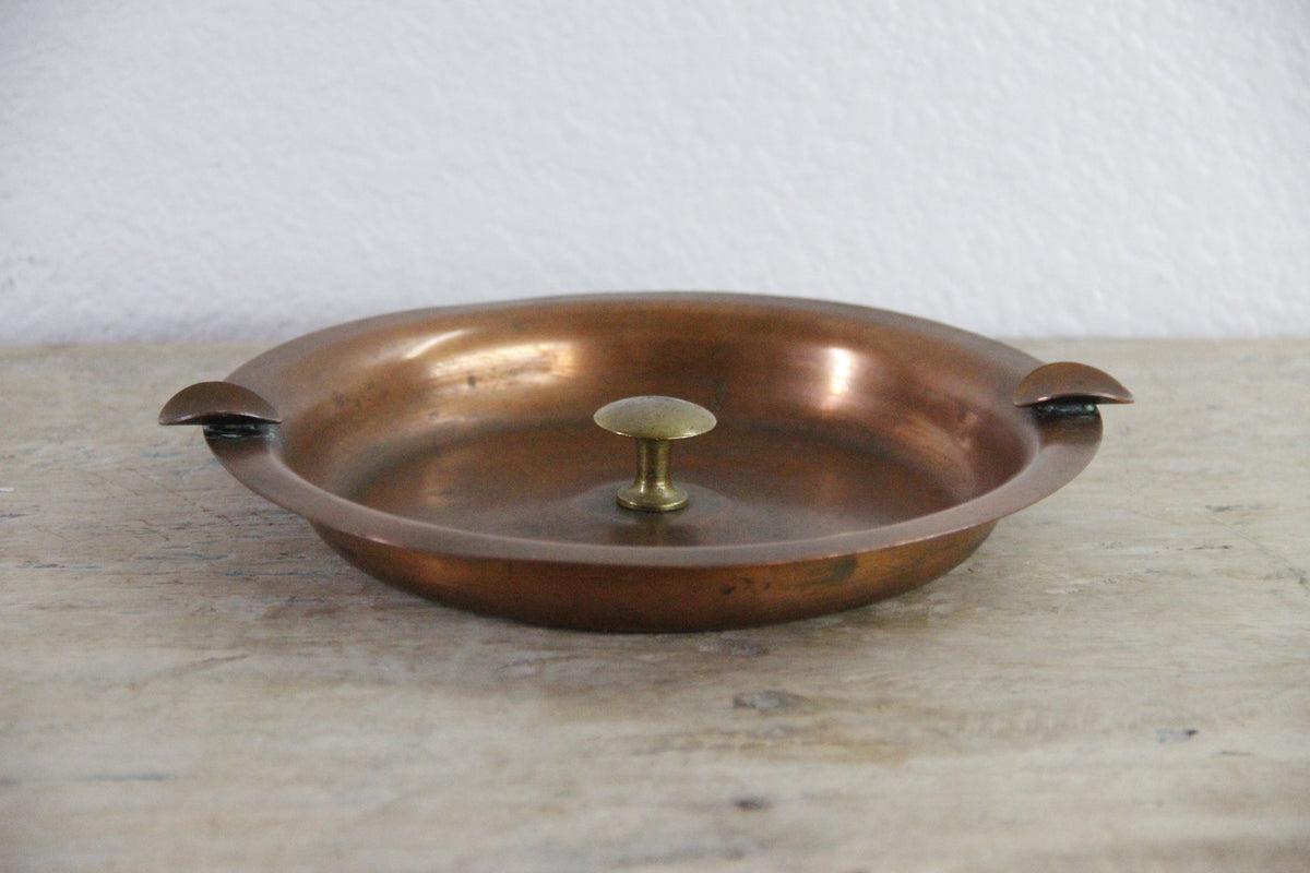 Vintage Copper Ashtray Dean Barrick Pasadena Copper & Brass