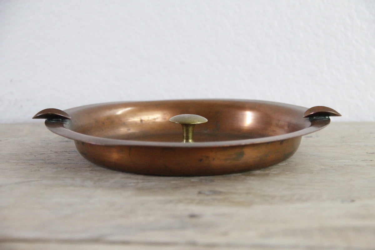 Vintage Copper Ashtray Dean Barrick Pasadena Copper & Brass