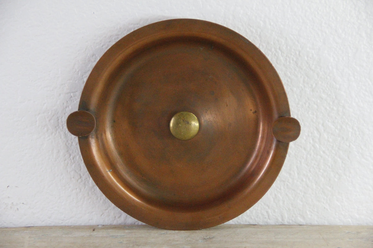 Vintage Copper Ashtray Dean Barrick Pasadena Copper & Brass