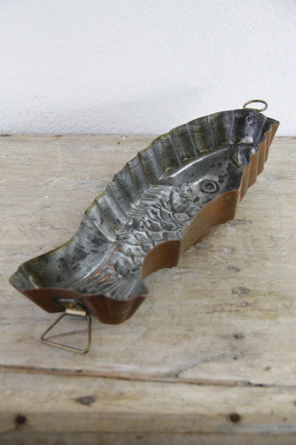 Antique Copper Fish Mold European Jelly Aspic Mould