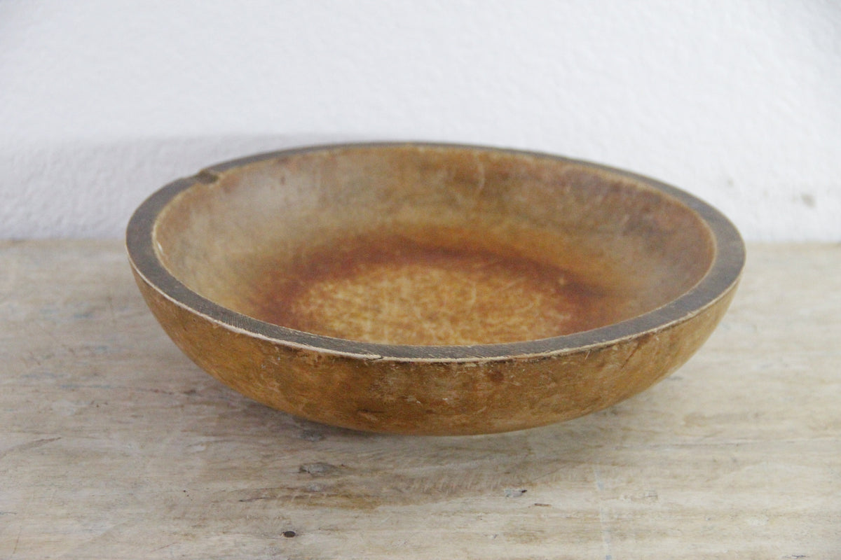 Vintage Wooden Dough Bowl American Primitive Chopping Bowl