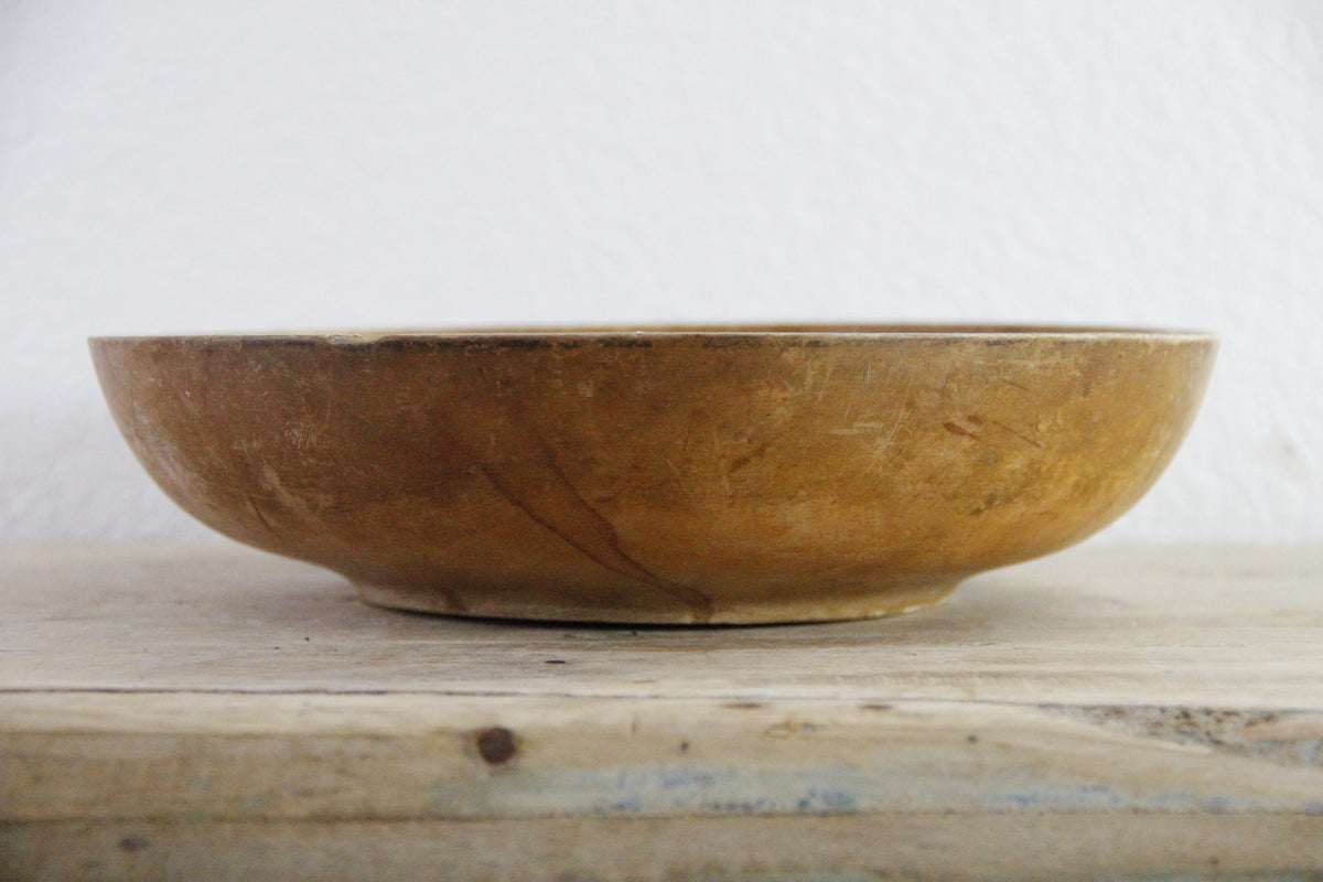 Vintage Wooden Dough Bowl American Primitive Chopping Bowl