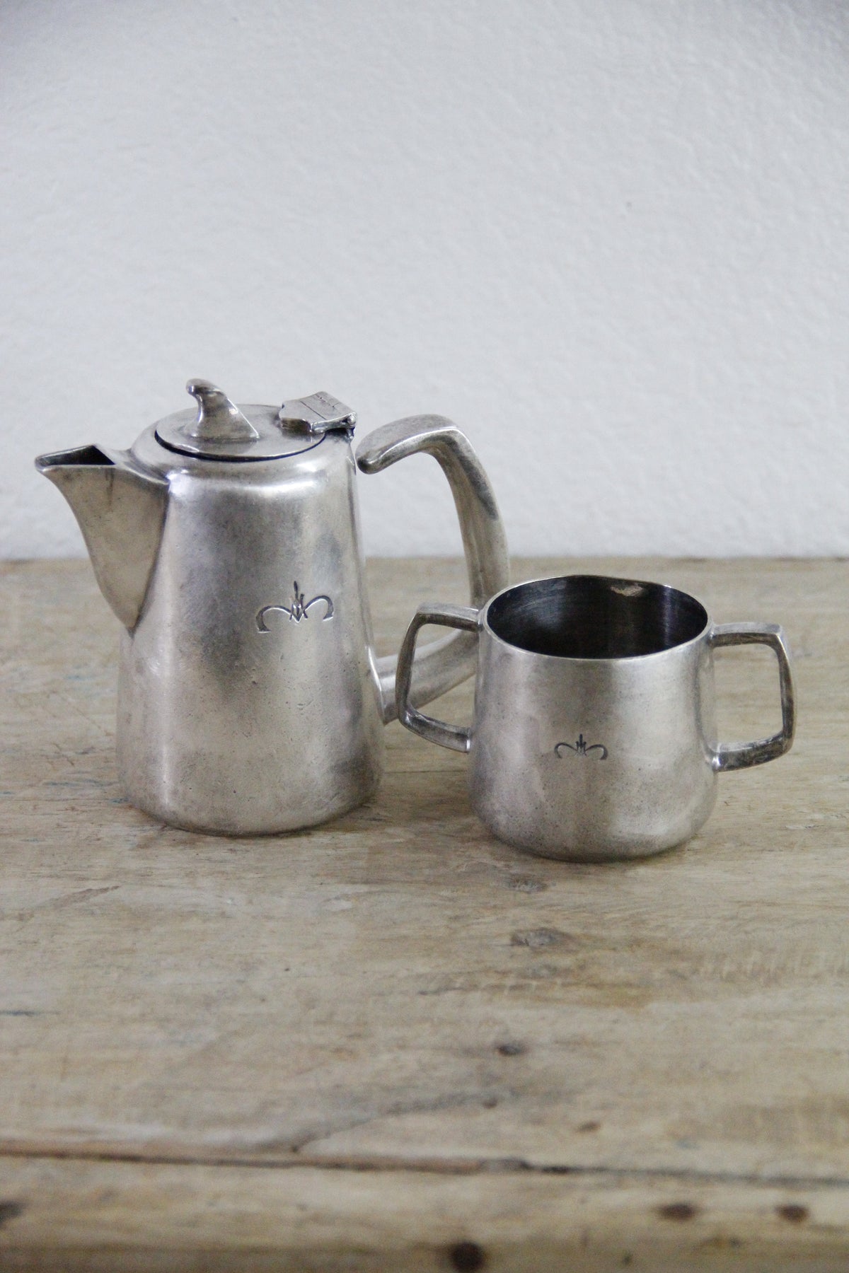 Vintage London Hilton Hotel Silver Tea Set English Silverplate