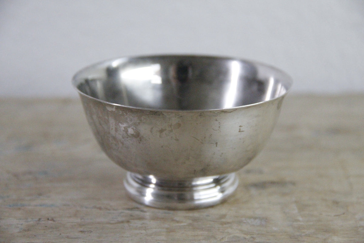Vintage Oneida Paul Revere Silverplate Footed Bowl Petite 4 Inch