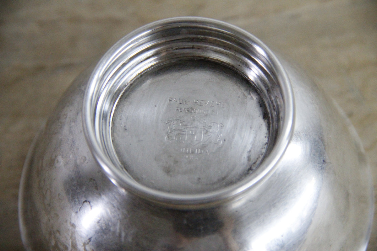 Vintage Oneida Paul Revere Silverplate Footed Bowl Petite 4 Inch