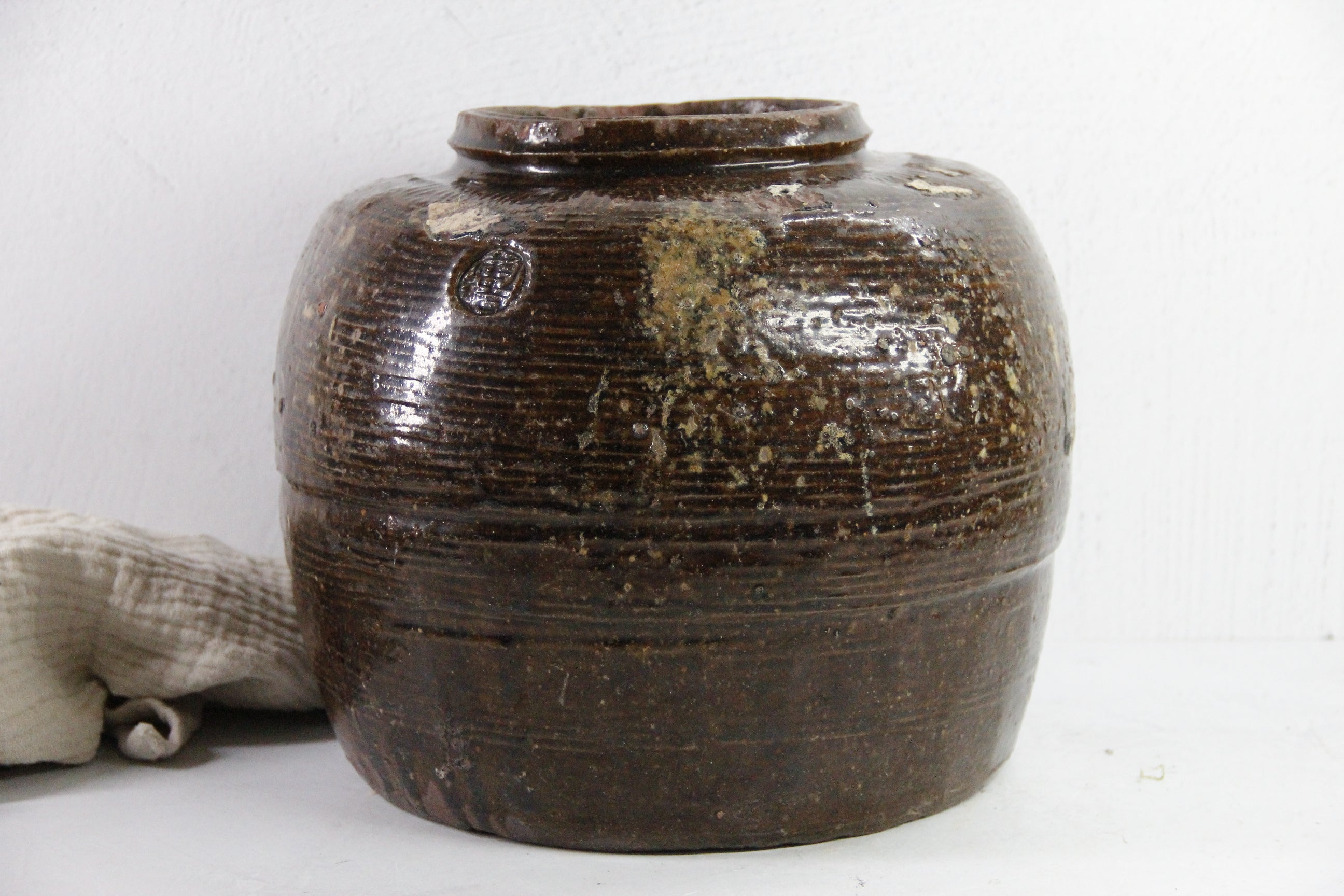 Antique Brown Glazed Pottery | Chinese Martaban Jar-Pot