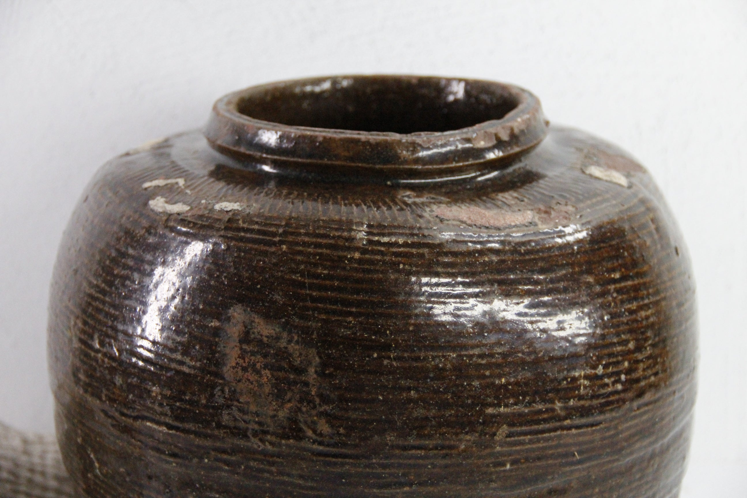 Antique Brown Glazed Pottery | Chinese Martaban Jar-Pot