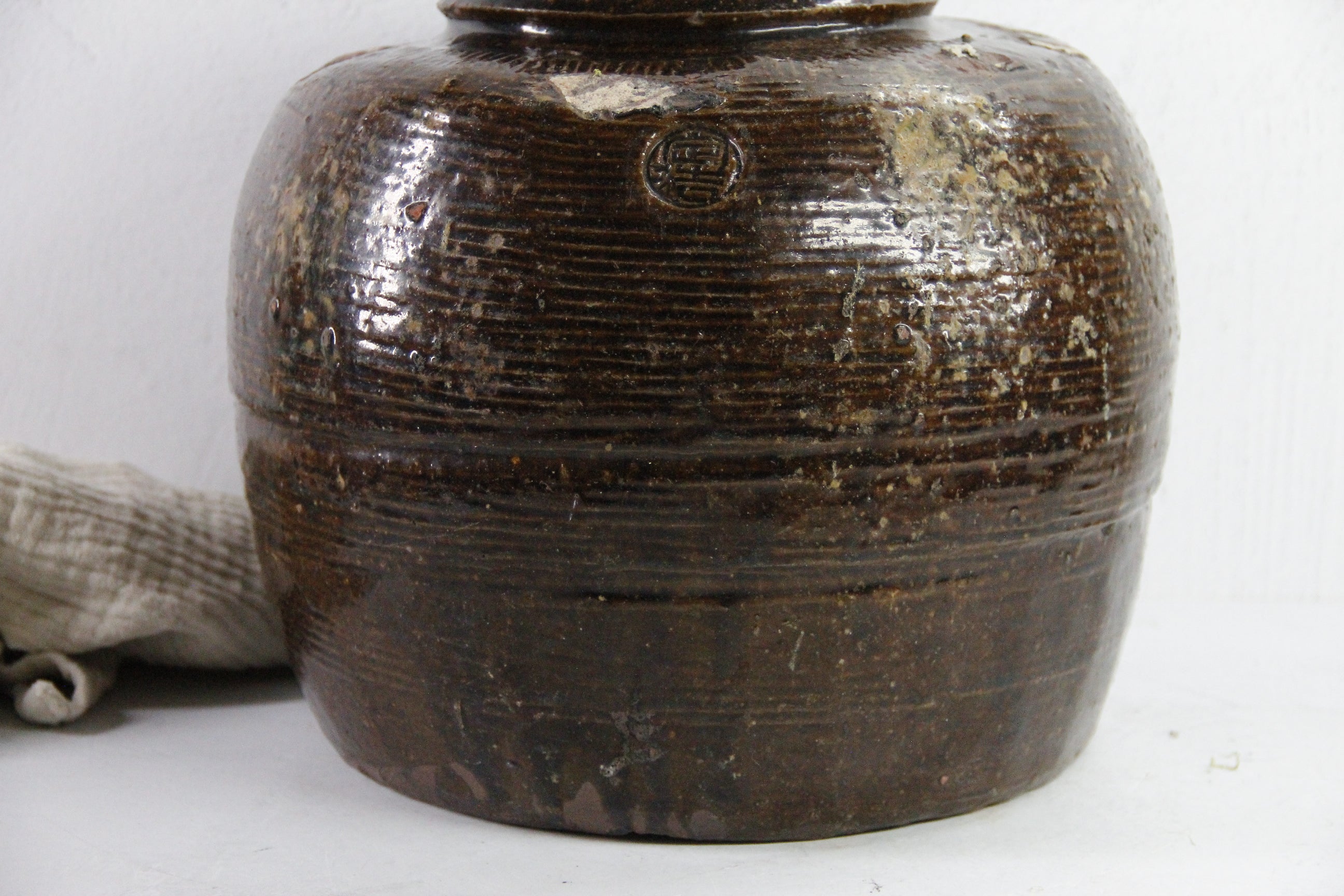 Antique Brown Glazed Pottery | Chinese Martaban Jar-Pot