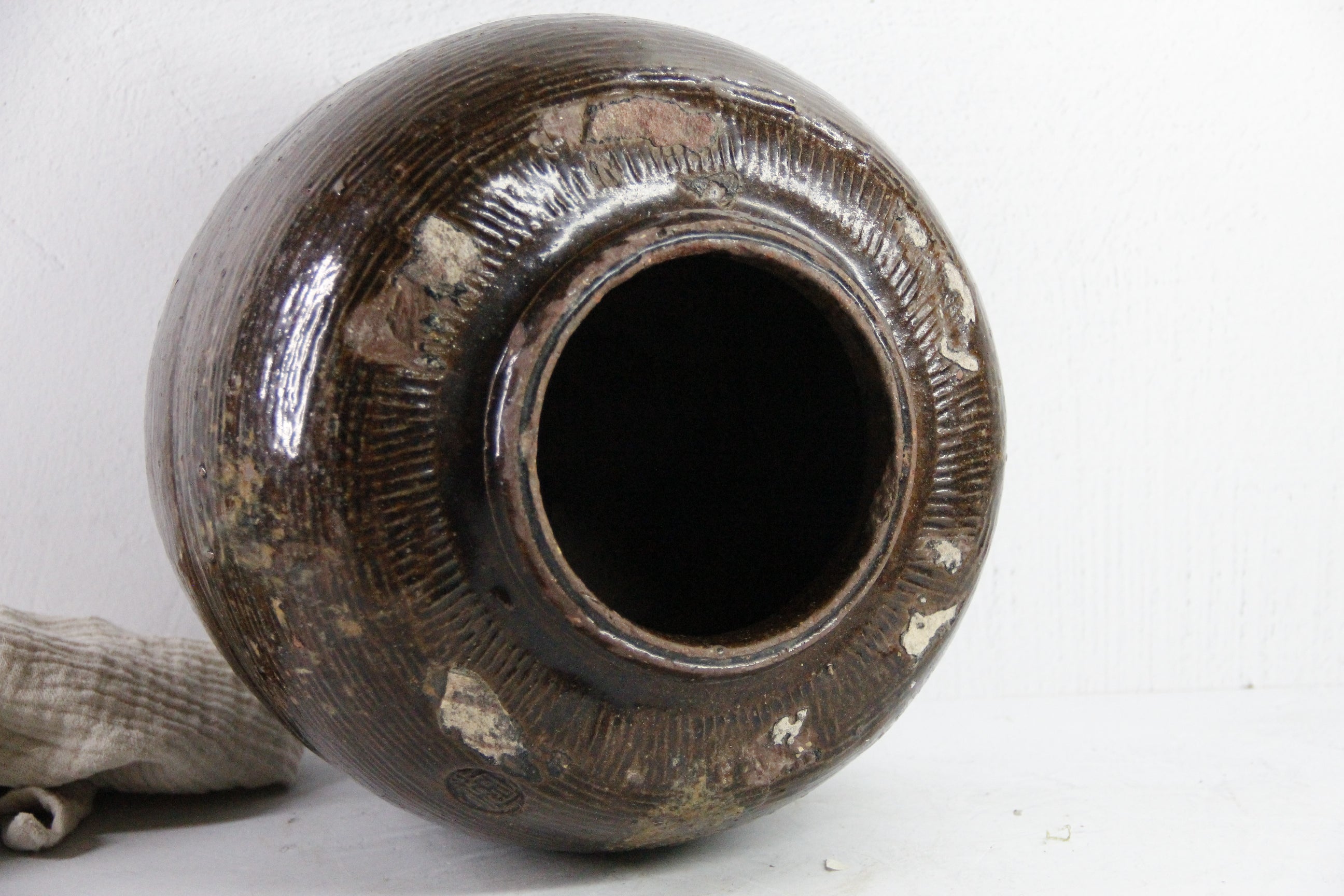 Antique Brown Glazed Pottery | Chinese Martaban Jar-Pot