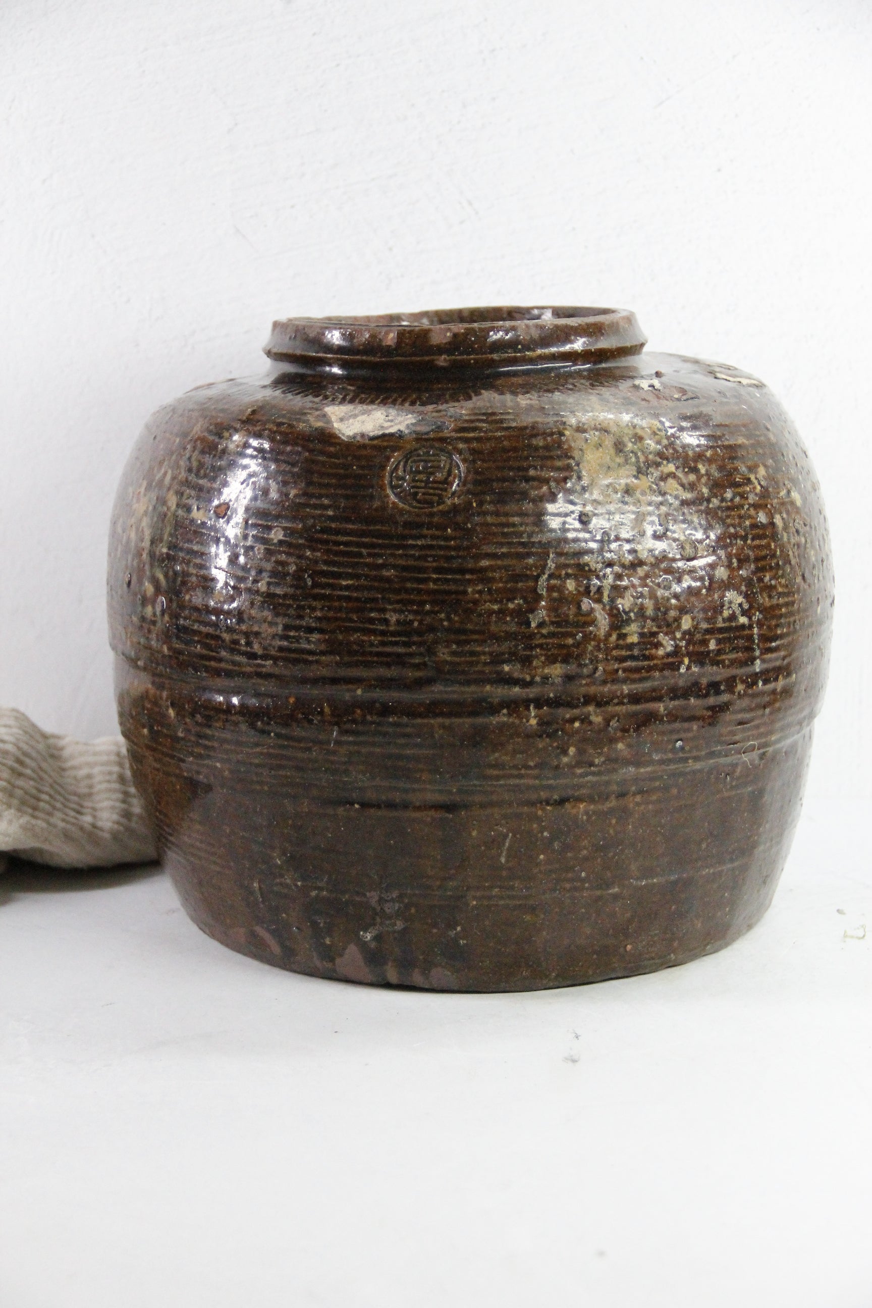 Antique Brown Glazed Pottery | Chinese Martaban Jar-Pot