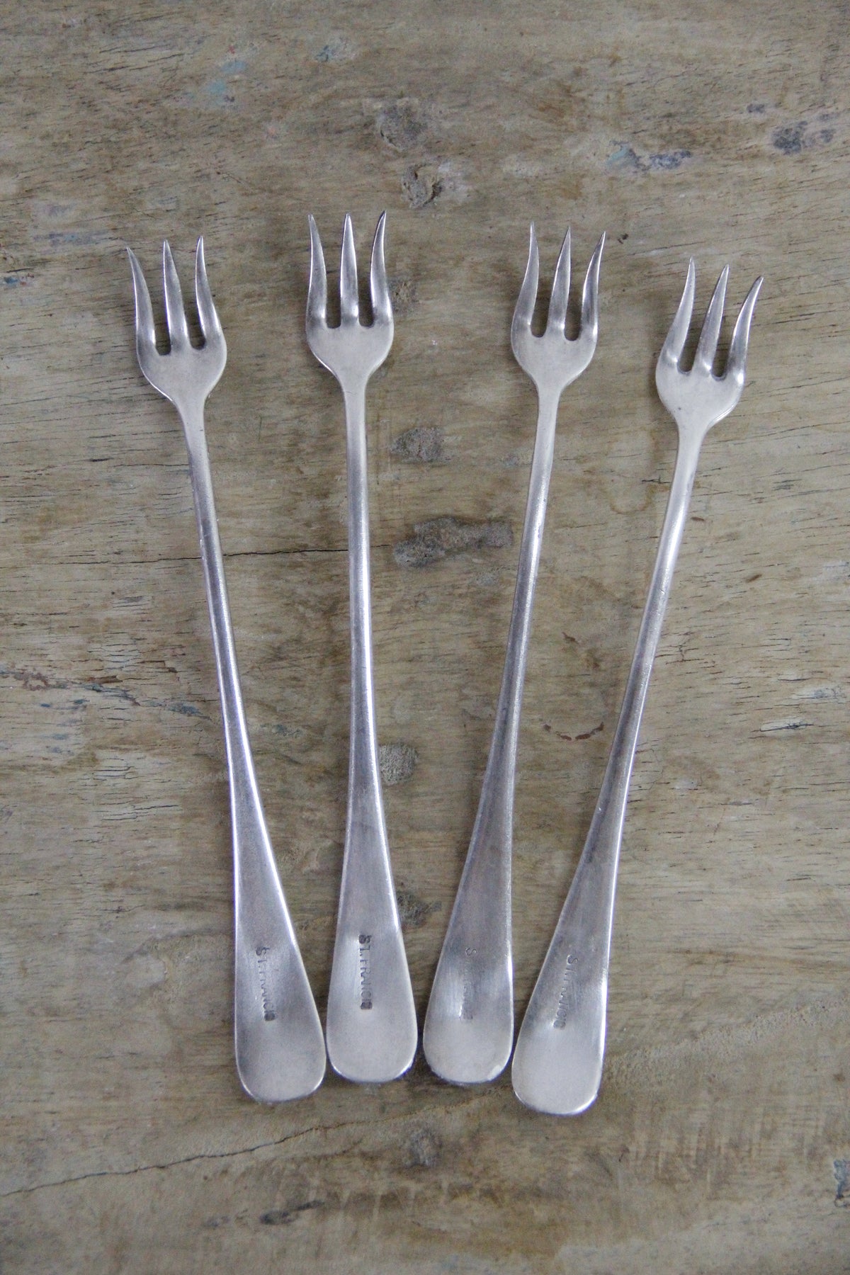 Vintage St. Francis Hotel Seafood Forks | Silverplate Set of 4