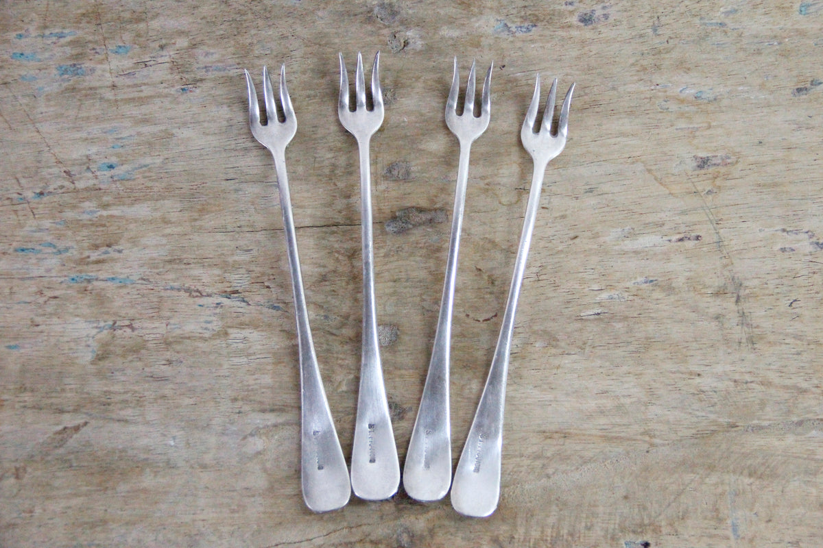 Vintage St. Francis Hotel Seafood Forks | Silverplate Set of 4