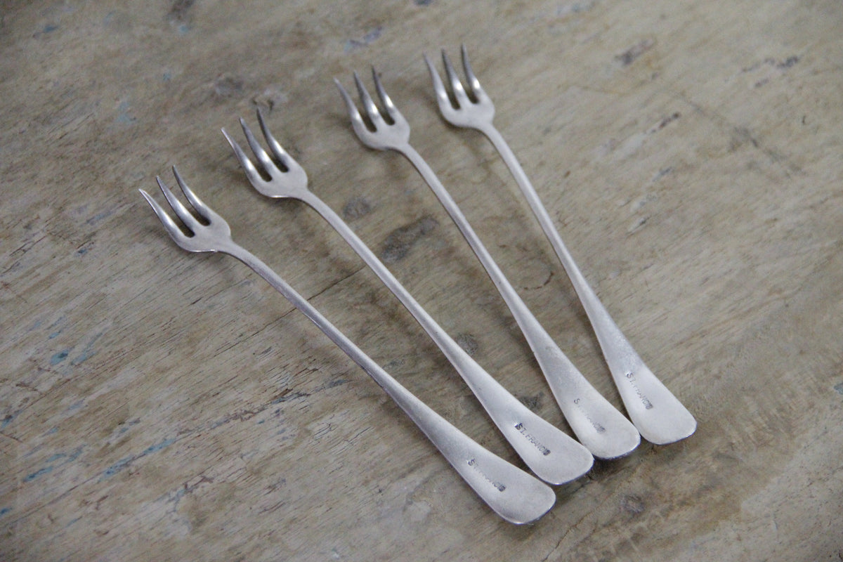 Vintage St. Francis Hotel Seafood Forks | Silverplate Set of 4