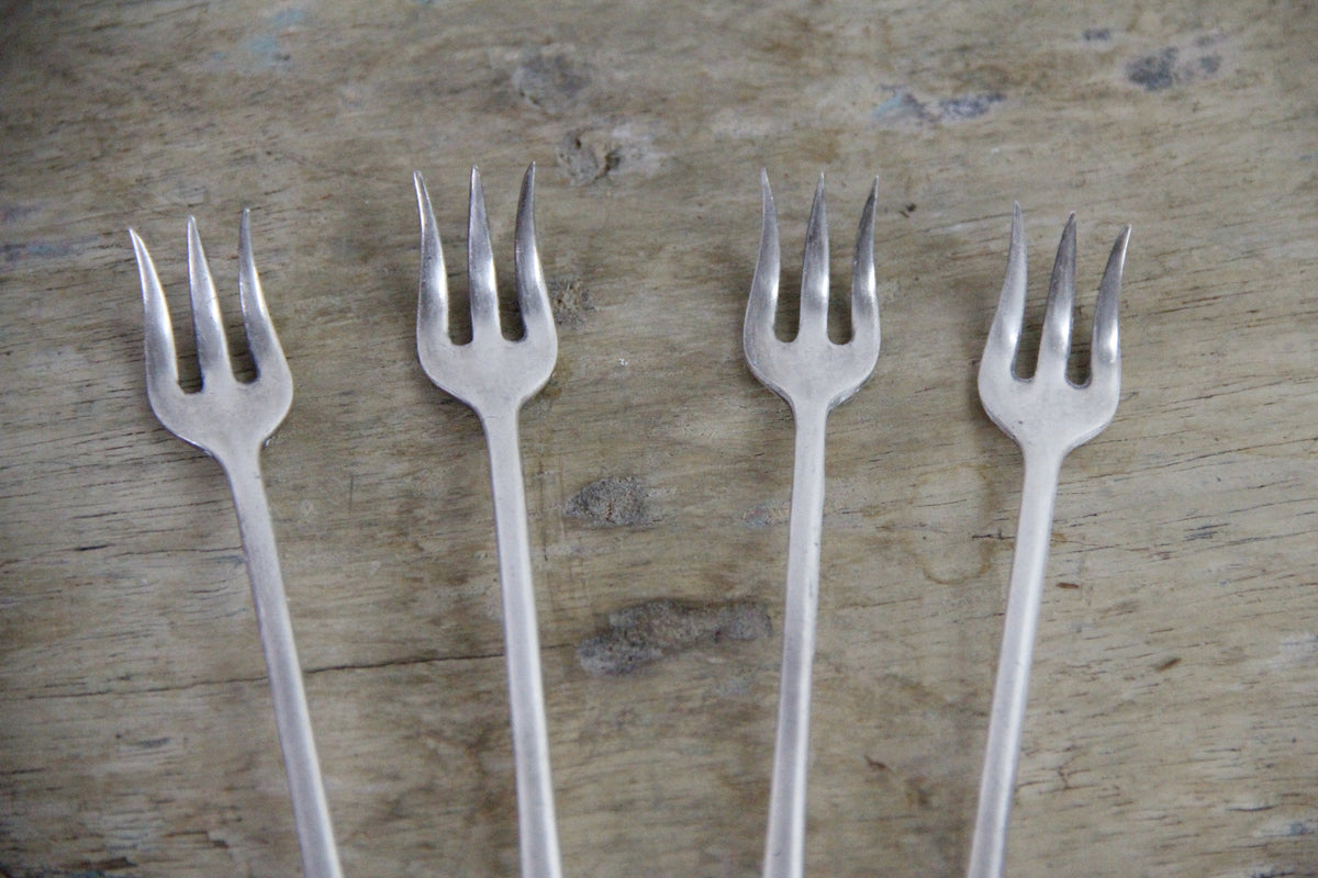 Vintage St. Francis Hotel Seafood Forks | Silverplate Set of 4