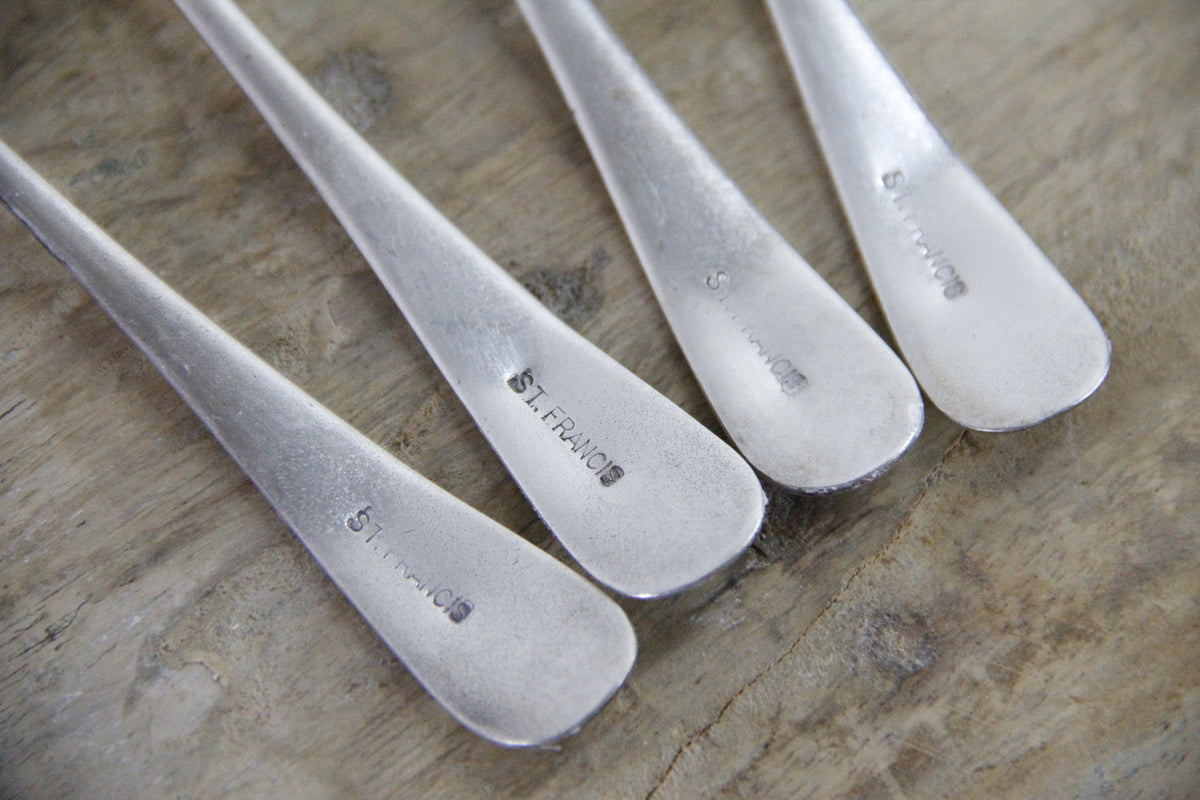 Vintage St. Francis Hotel Seafood Forks | Silverplate Set of 4