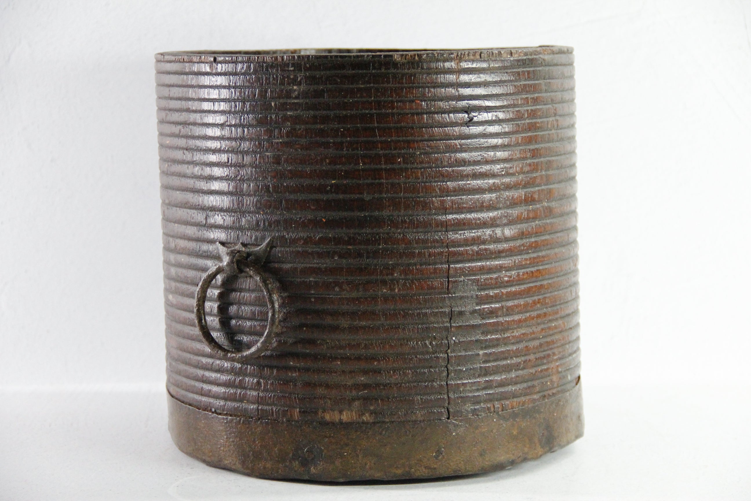 Antique Grain Bucket | 19th Century Metal Clad Measure
