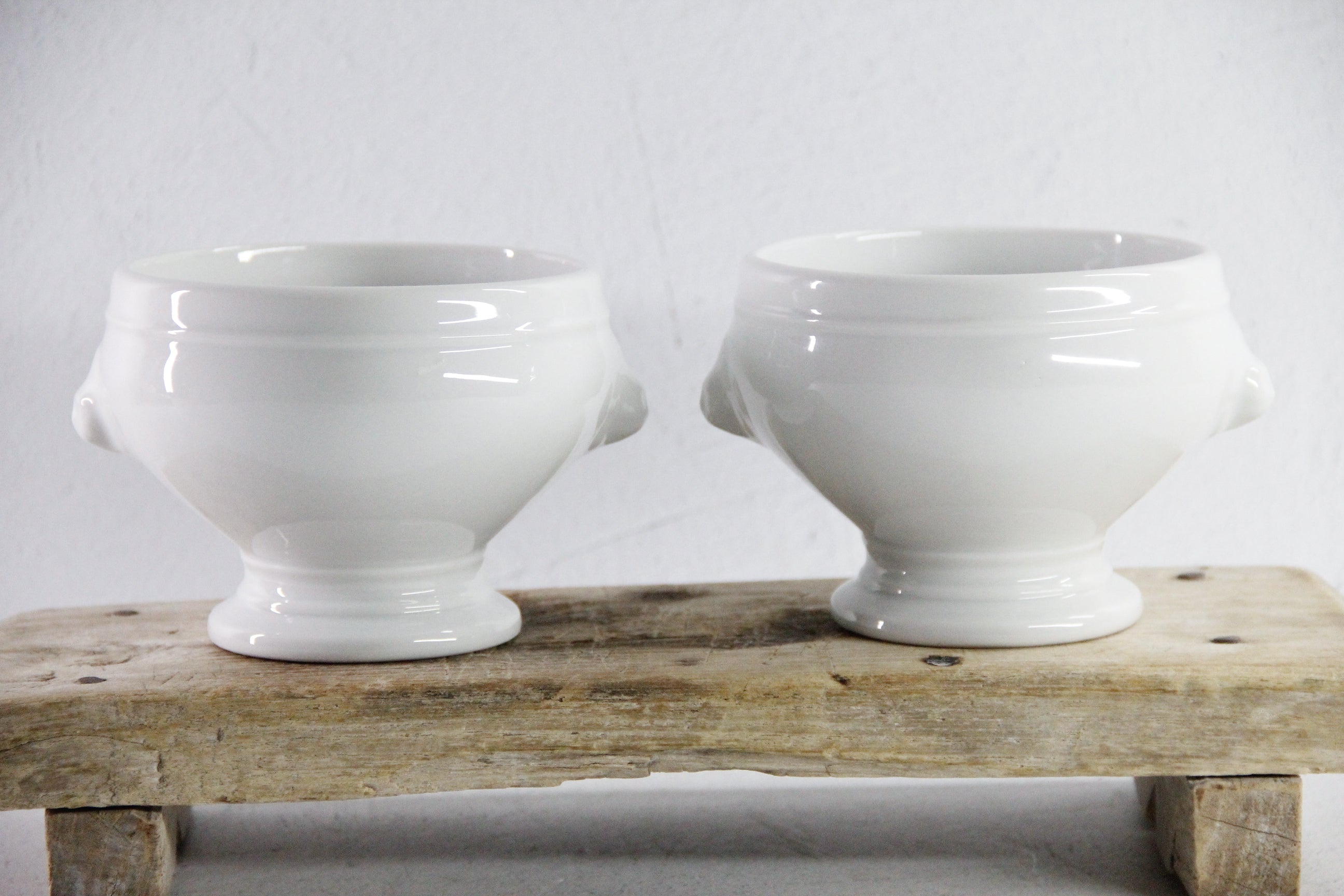 Lion Head Soup Bowl Vintage | French Set of Two