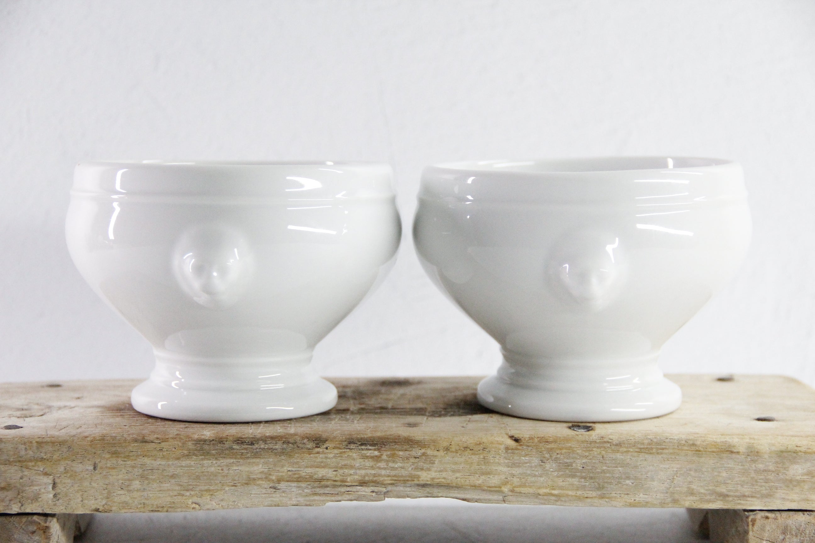 Lion Head Soup Bowl Vintage | French Set of Two