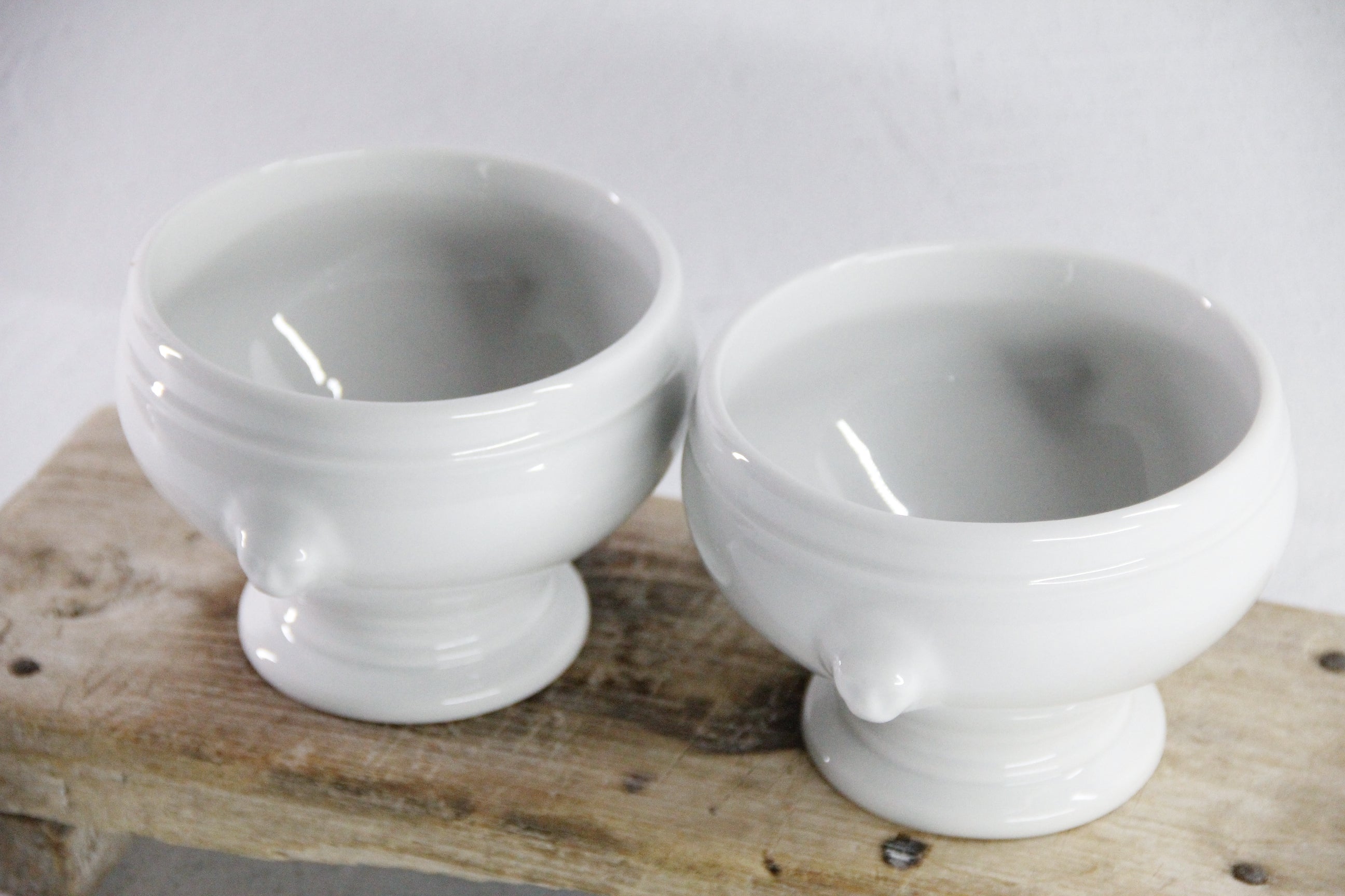 Lion Head Soup Bowl Vintage | French Set of Two