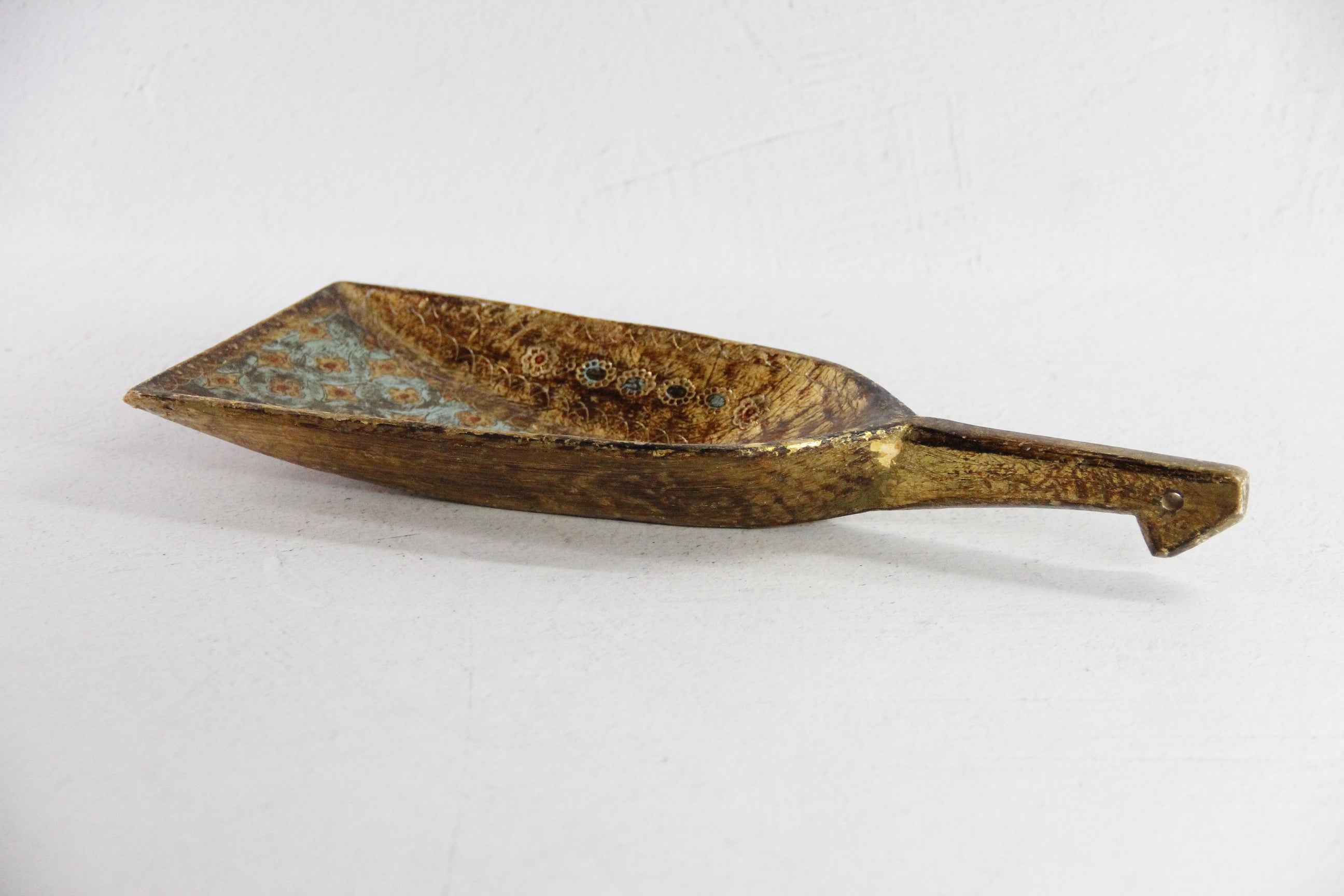 Vintage Italian Florentine Scoop | Hand Made Gilt Fireplace Shovel