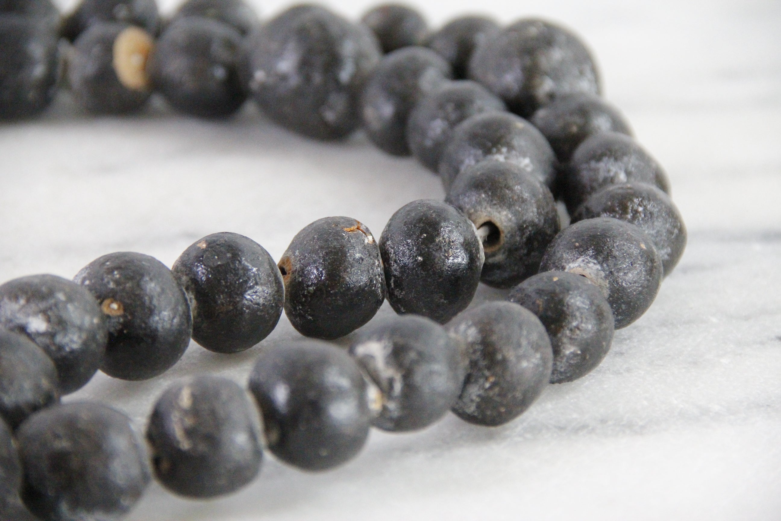 Clay Rosary | Large Vintage Hand Made Pottery Cross & Beads