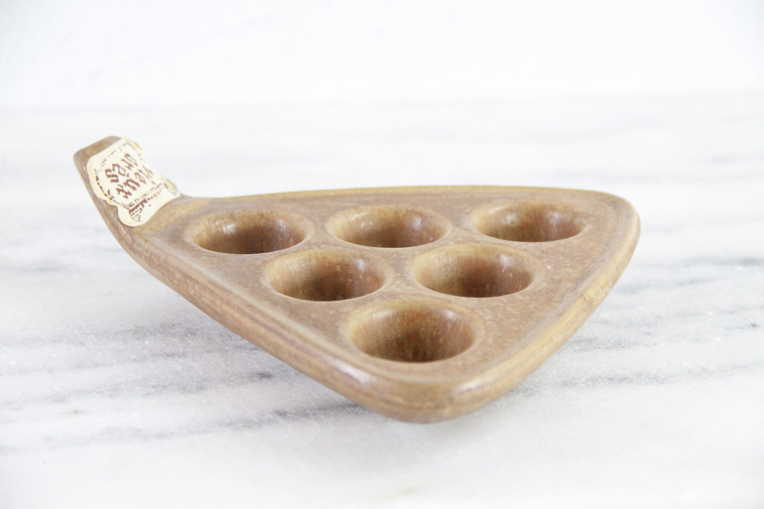 French Escargot Dish | Vintage Handmade Stoneware Pottery
