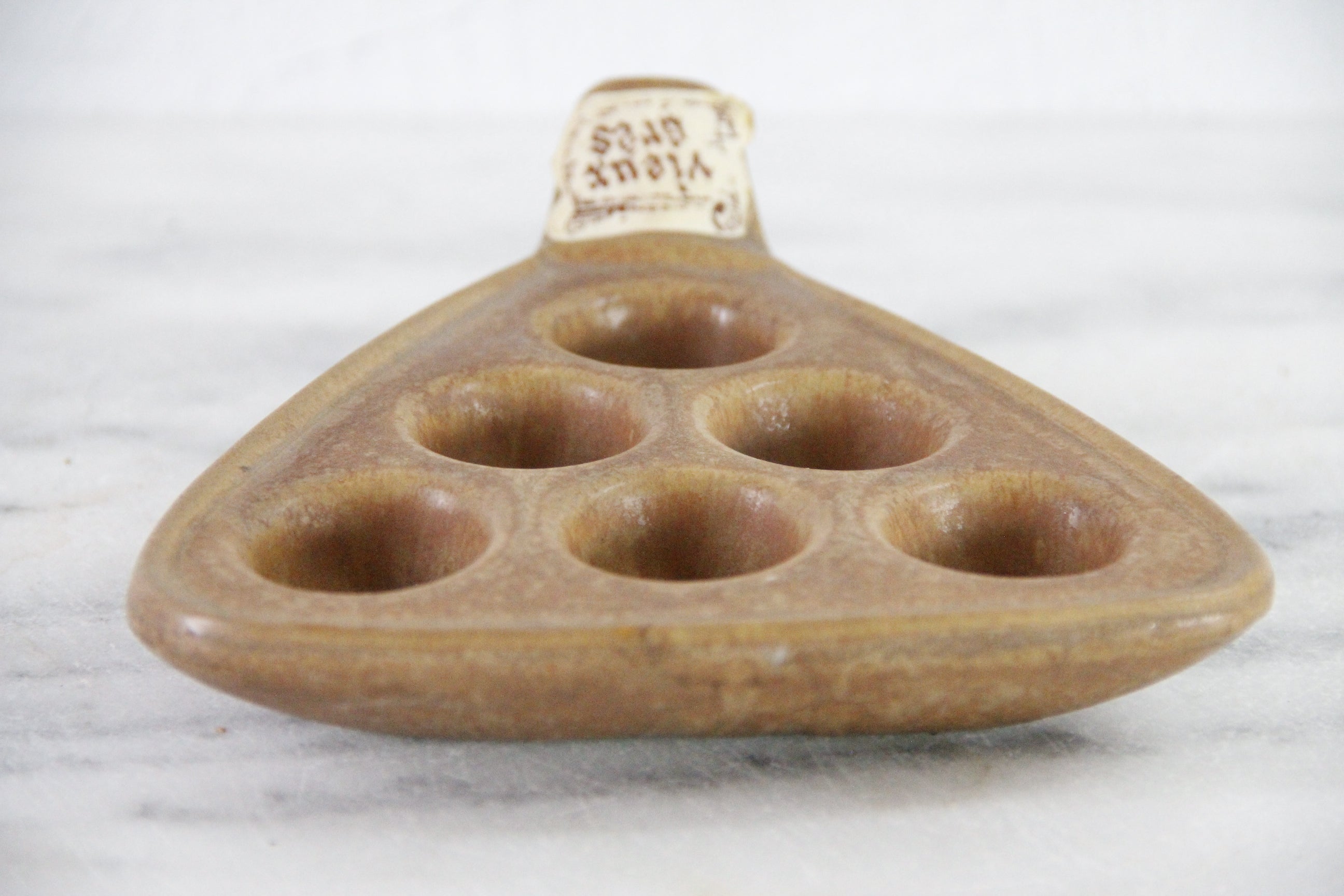 French Escargot Dish | Vintage Handmade Stoneware Pottery