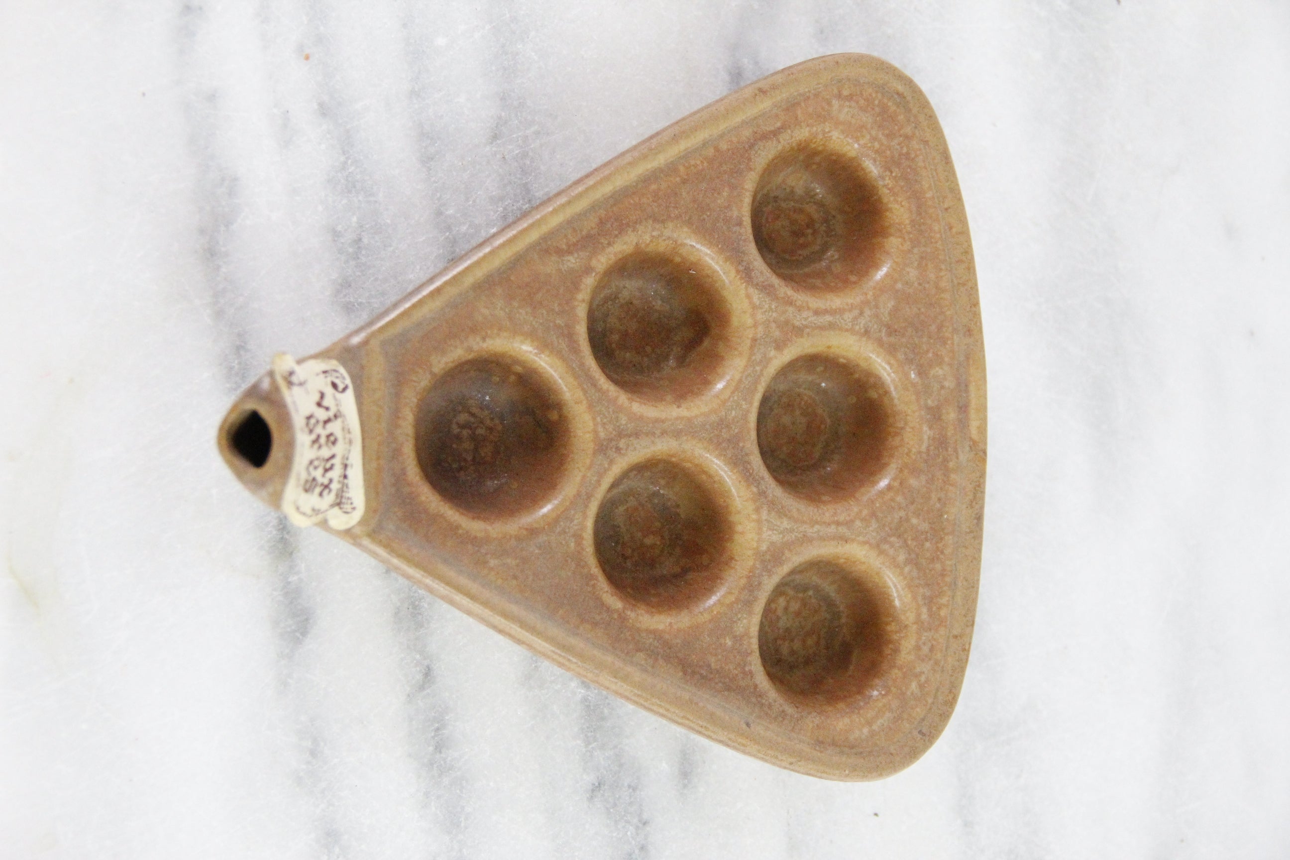 French Escargot Dish | Vintage Handmade Stoneware Pottery