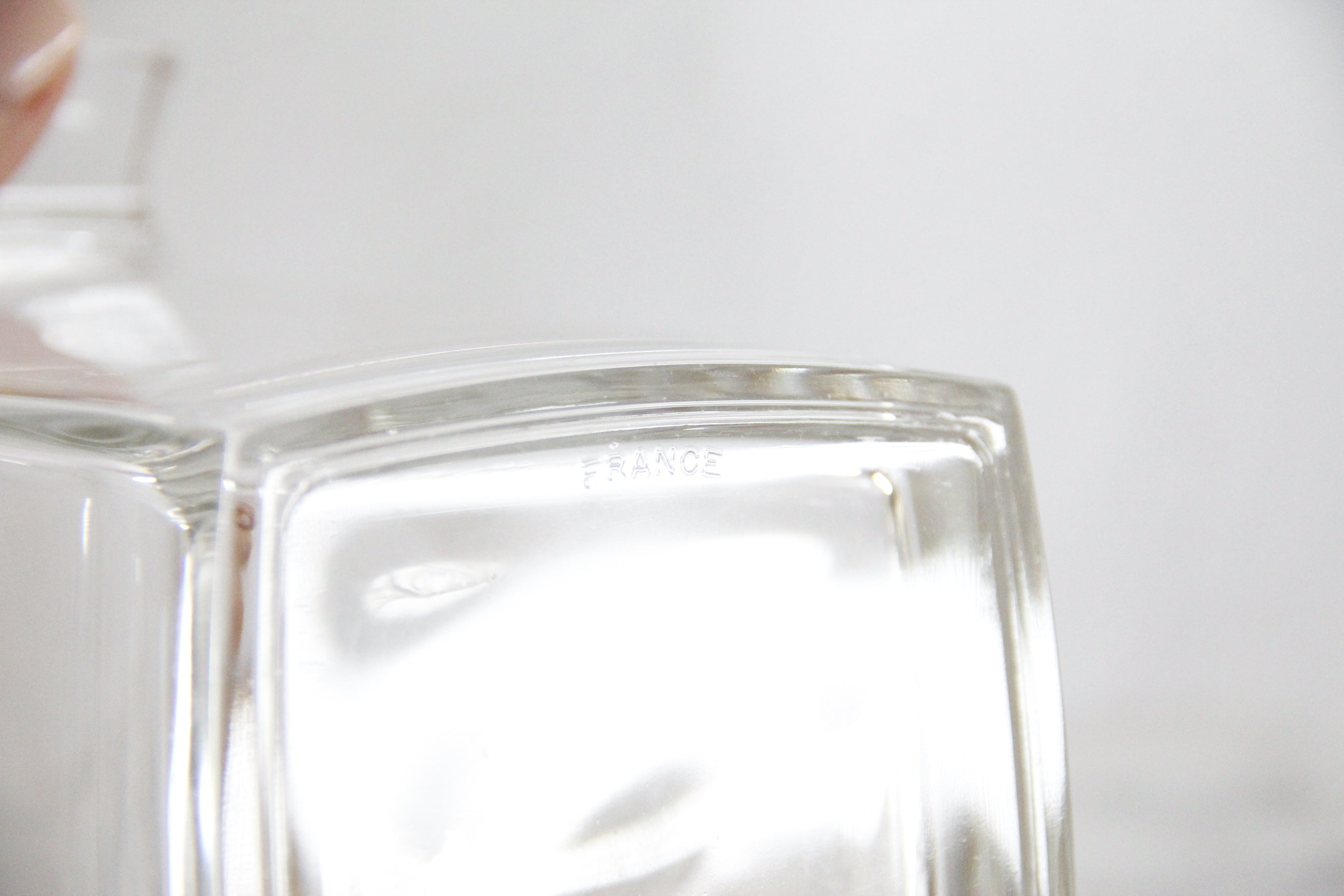 Vintage Glass Ice Bucket Stamped France | Art Deco
