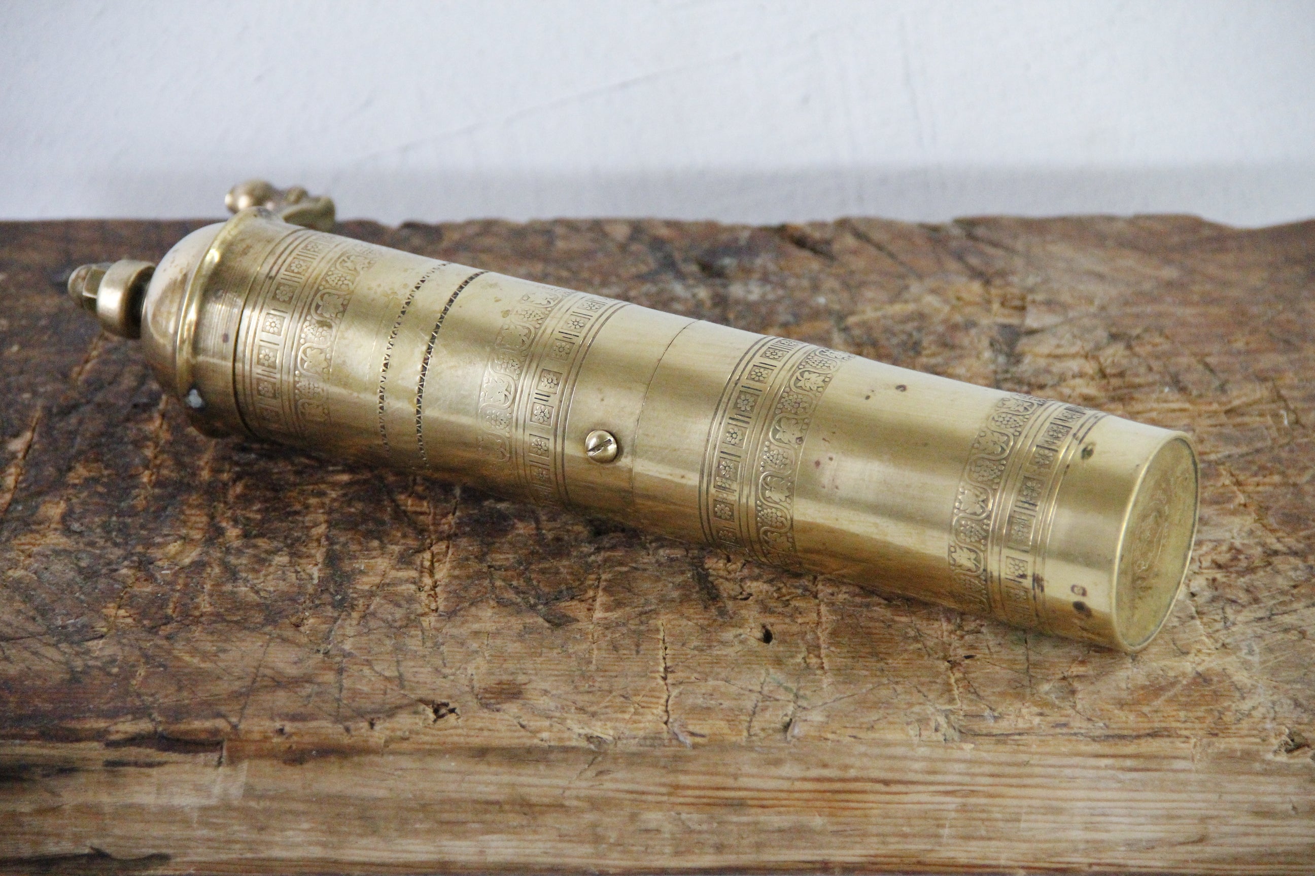 Vintage Brass Pepper Mill | Authentic Stamped Made in Greece