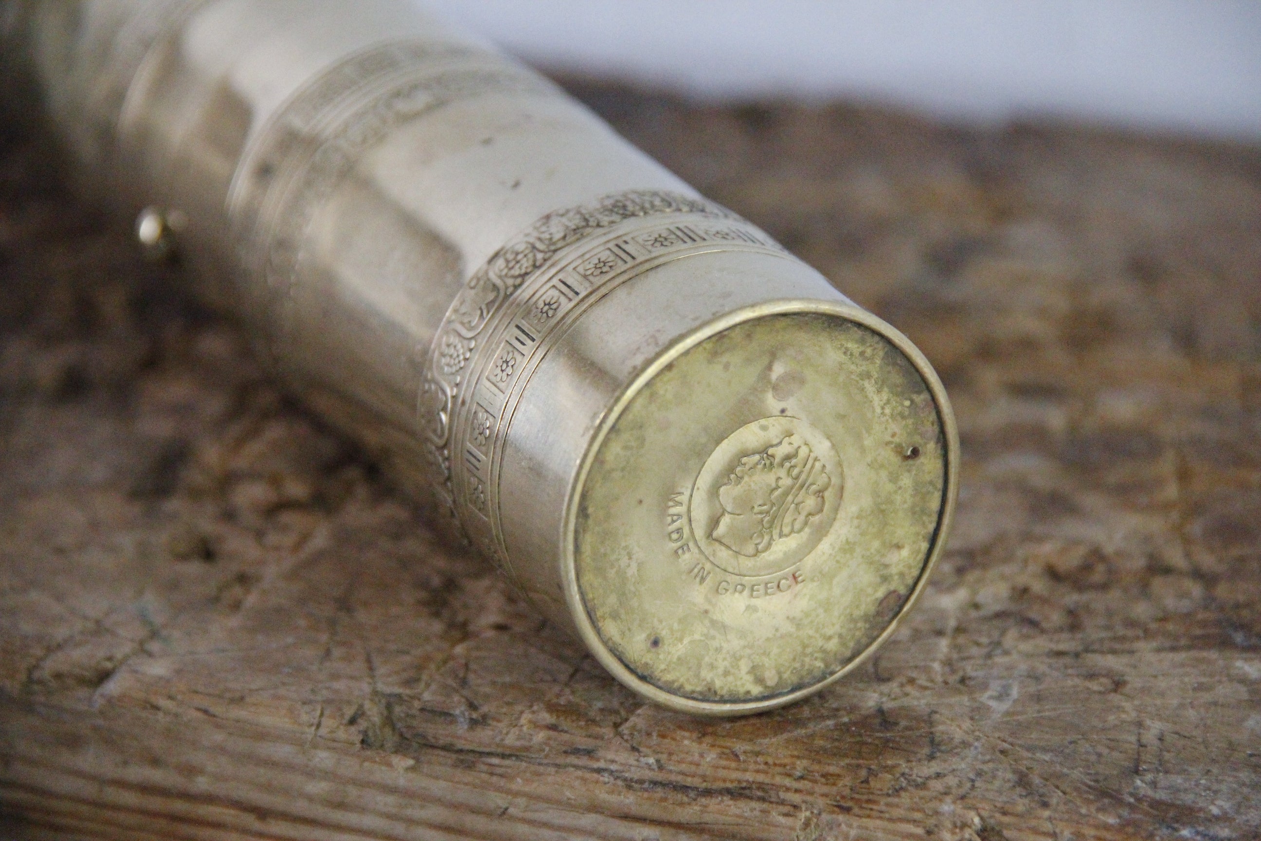 Vintage Brass Pepper Mill | Authentic Stamped Made in Greece