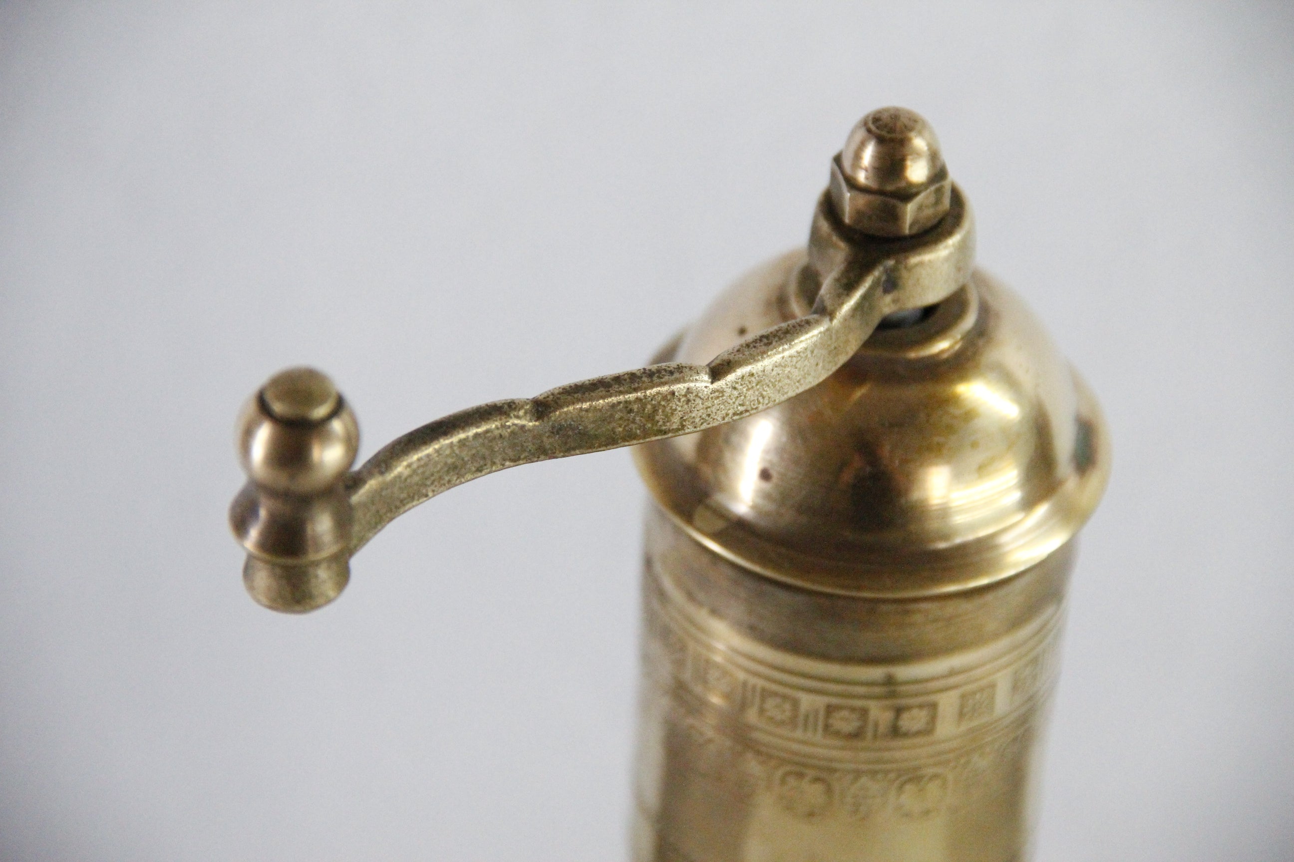 Vintage Brass Pepper Mill | Authentic Stamped Made in Greece