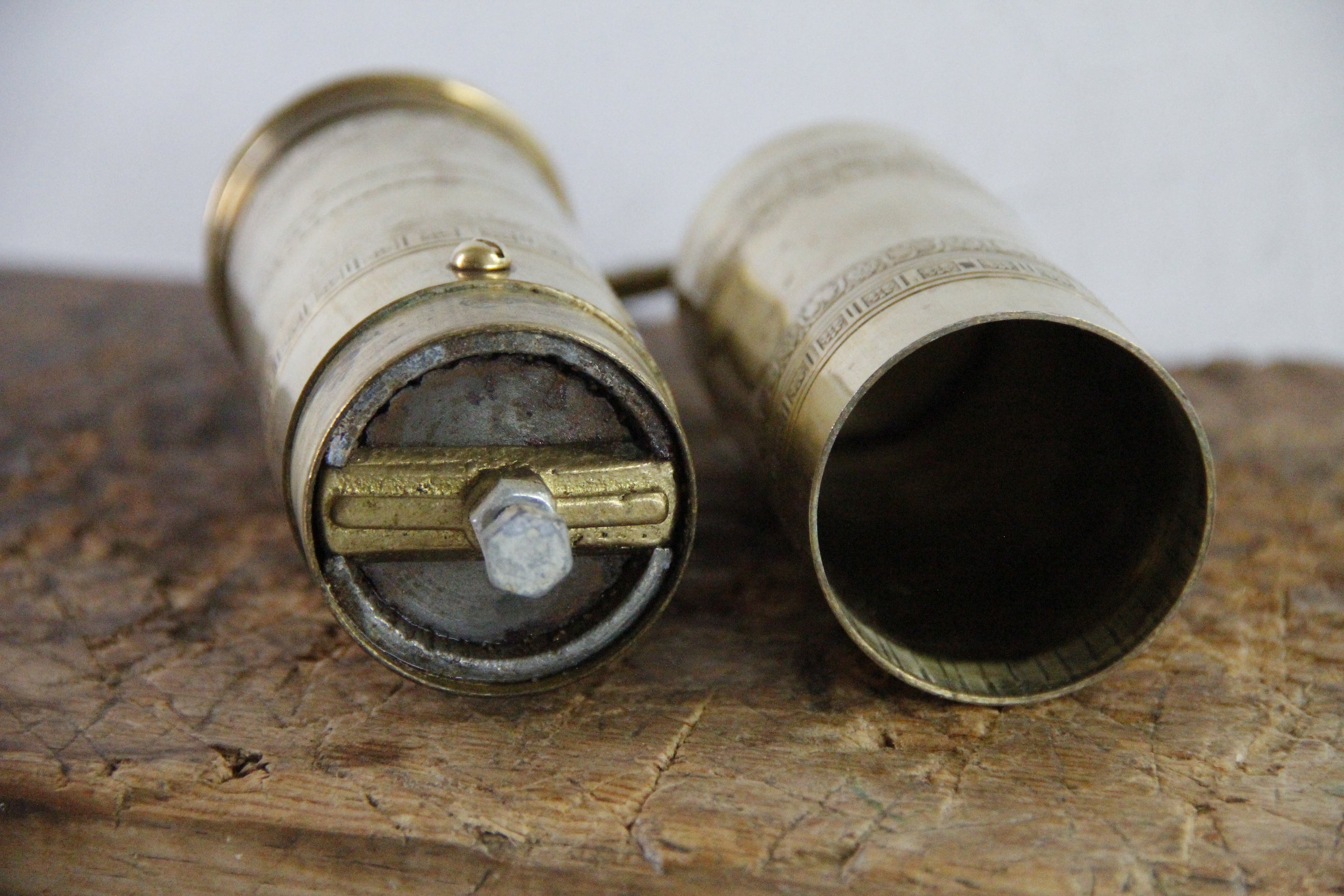 Vintage Brass Pepper Mill | Authentic Stamped Made in Greece