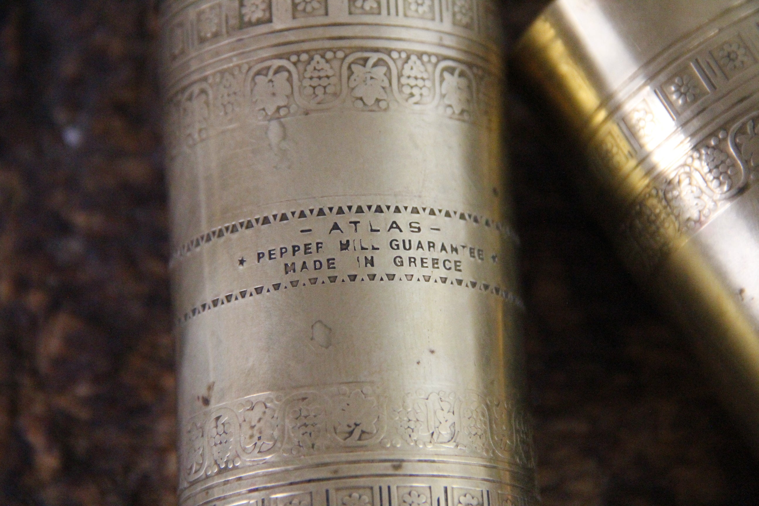 Vintage Brass Pepper Mill | Authentic Stamped Made in Greece